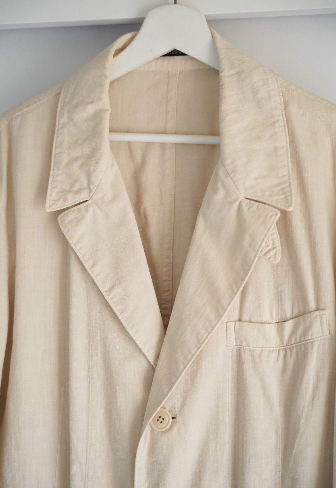 Yohji Yamamoto Yohji Yamamoto 15aw Back Zip White Coat 2412-Nextarrow Size US XL / EU 56 / 4 - 4 Thumbnail