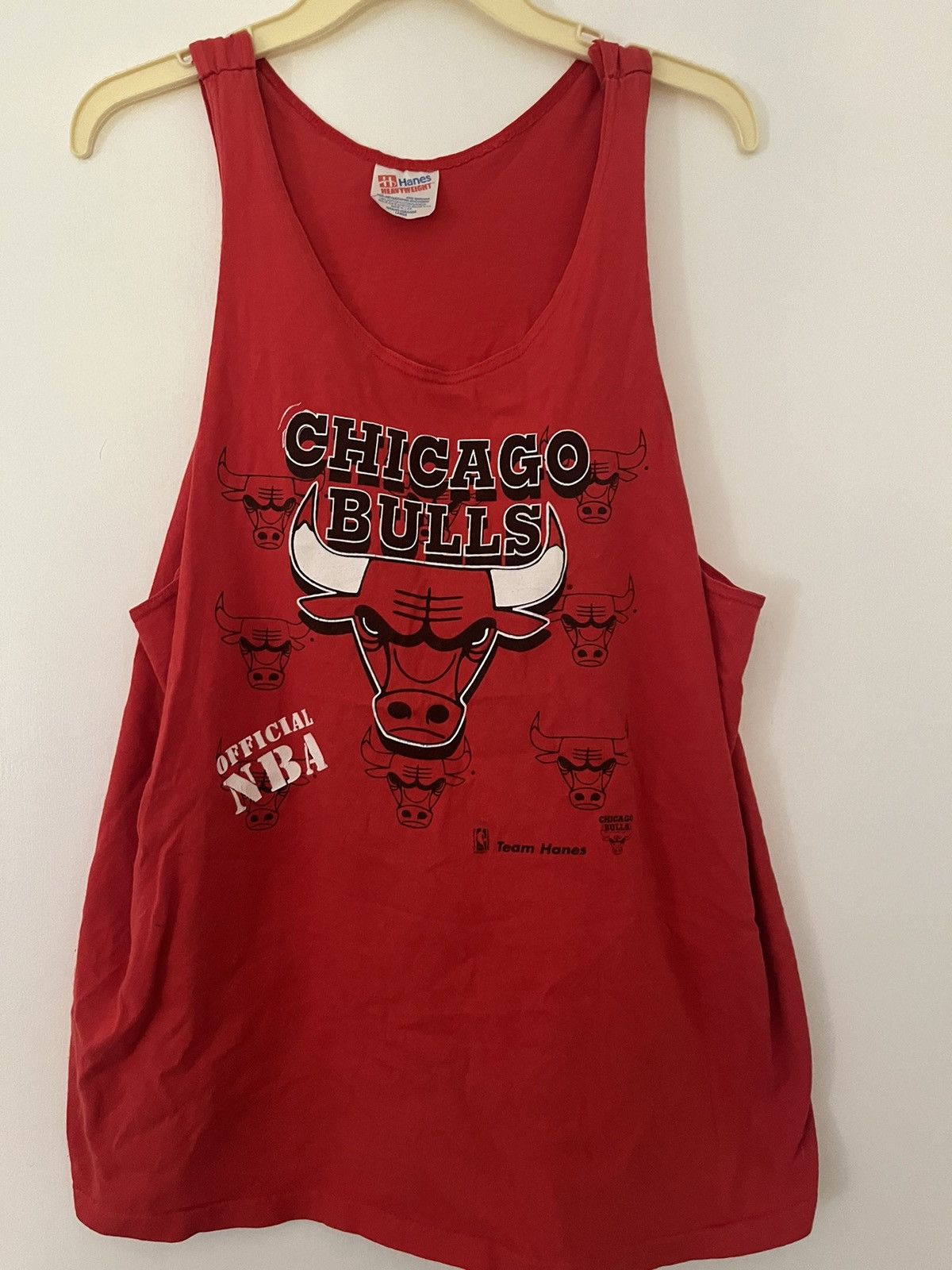 Hanes × NBA × Vintage Vintage 90s Chicago Bulls Adult Tank Top Shirt Size US L / EU 52-54 / 3 - 1 Thumbnail