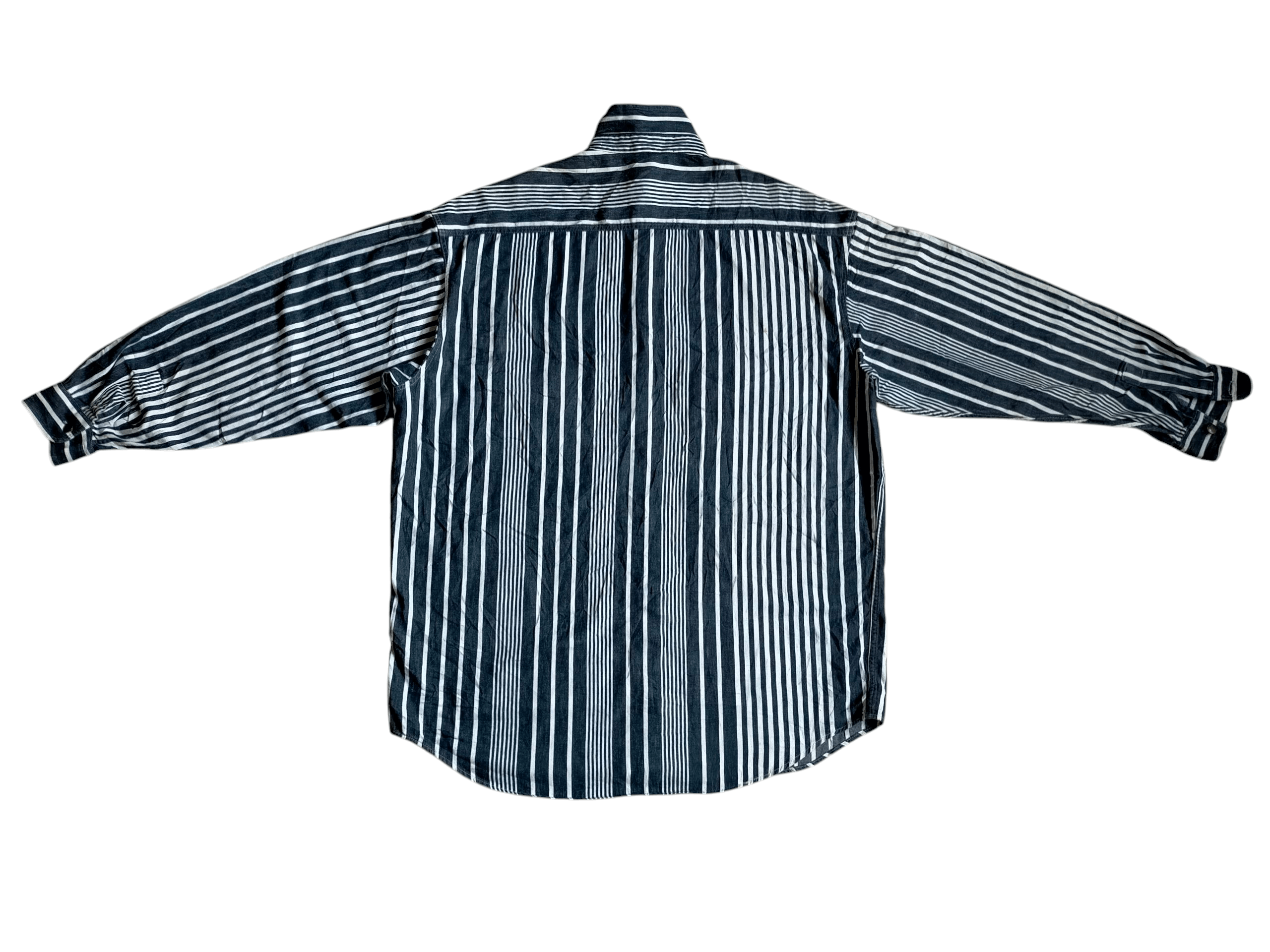 Marithe + Francois Girbaud Marithe +Francois Girbaud Hickory Striped Denim Button ups Size US M / EU 48-50 / 2 - 4 Thumbnail
