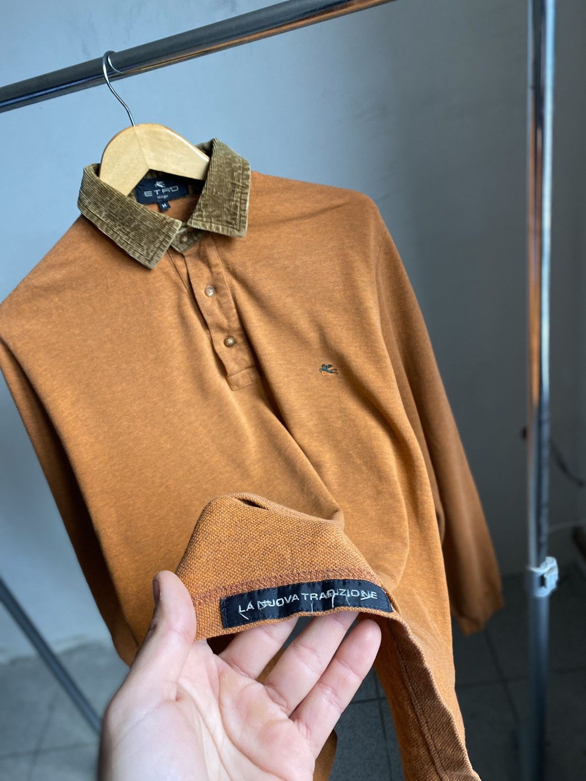 Etro Etro polo long sleeve corduroy collared Size US M / EU 48-50 / 2 - 2 Thumbnail