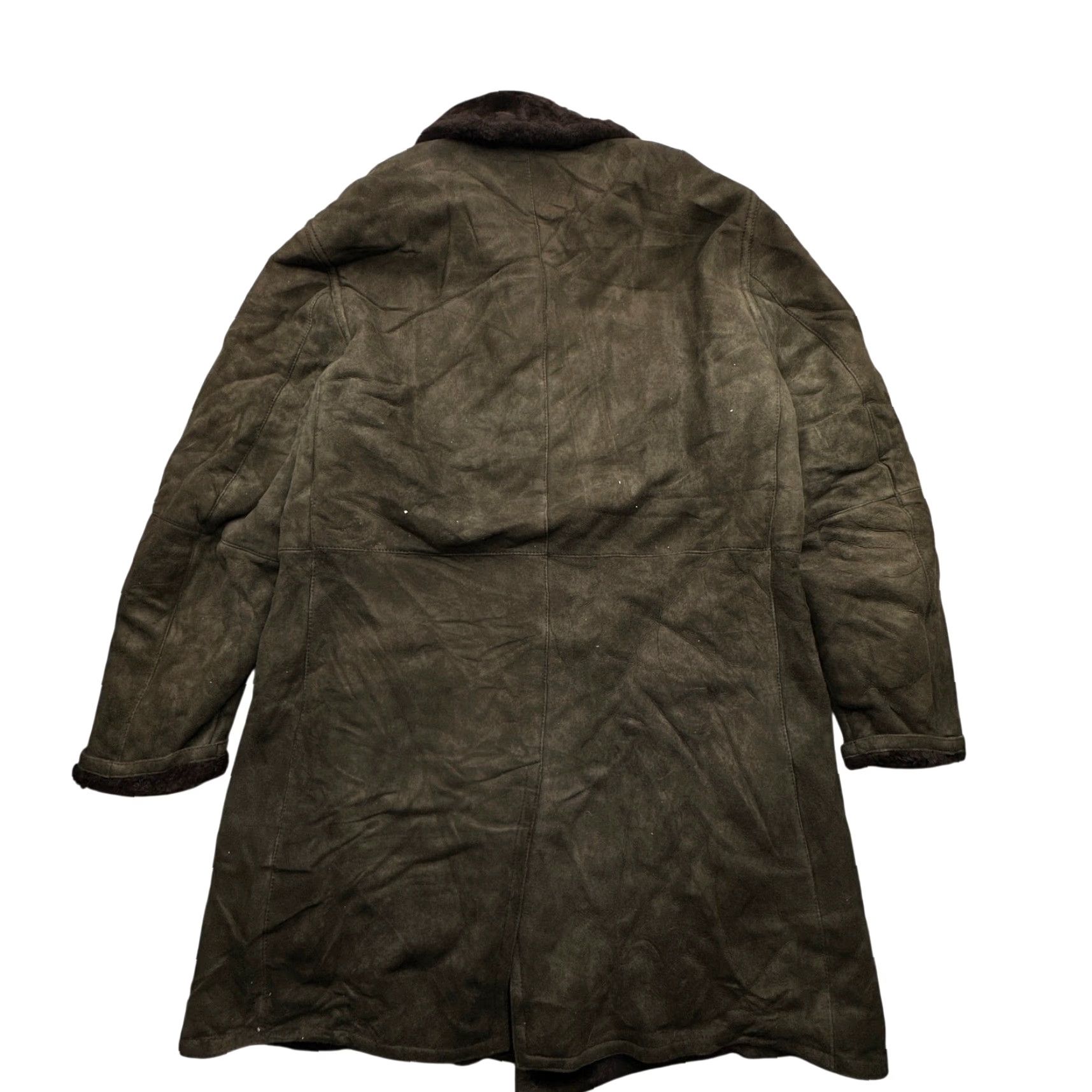 Vintage Metropolitan View Original Shearling Coat Mens L Brown Leather Italy Coat Overcoat Men Regular Large Size US L / EU 52-54 / 3 - 2 Thumbnail