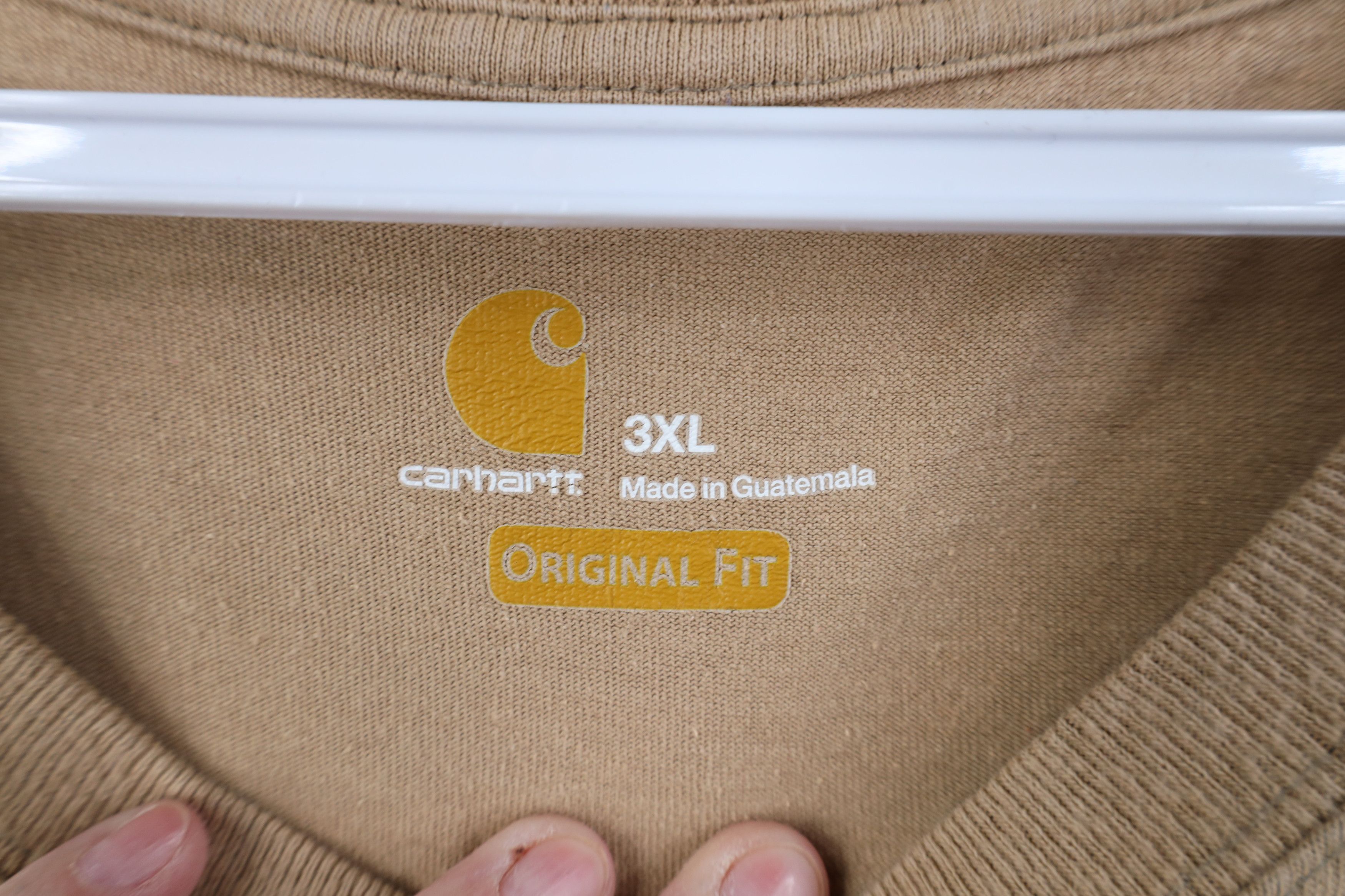 Carhartt Vintage Y2K Carhartt Pocket T-Shirt Beige Khaki Tan Size US XXL / EU 58 / 5 - 6 Thumbnail
