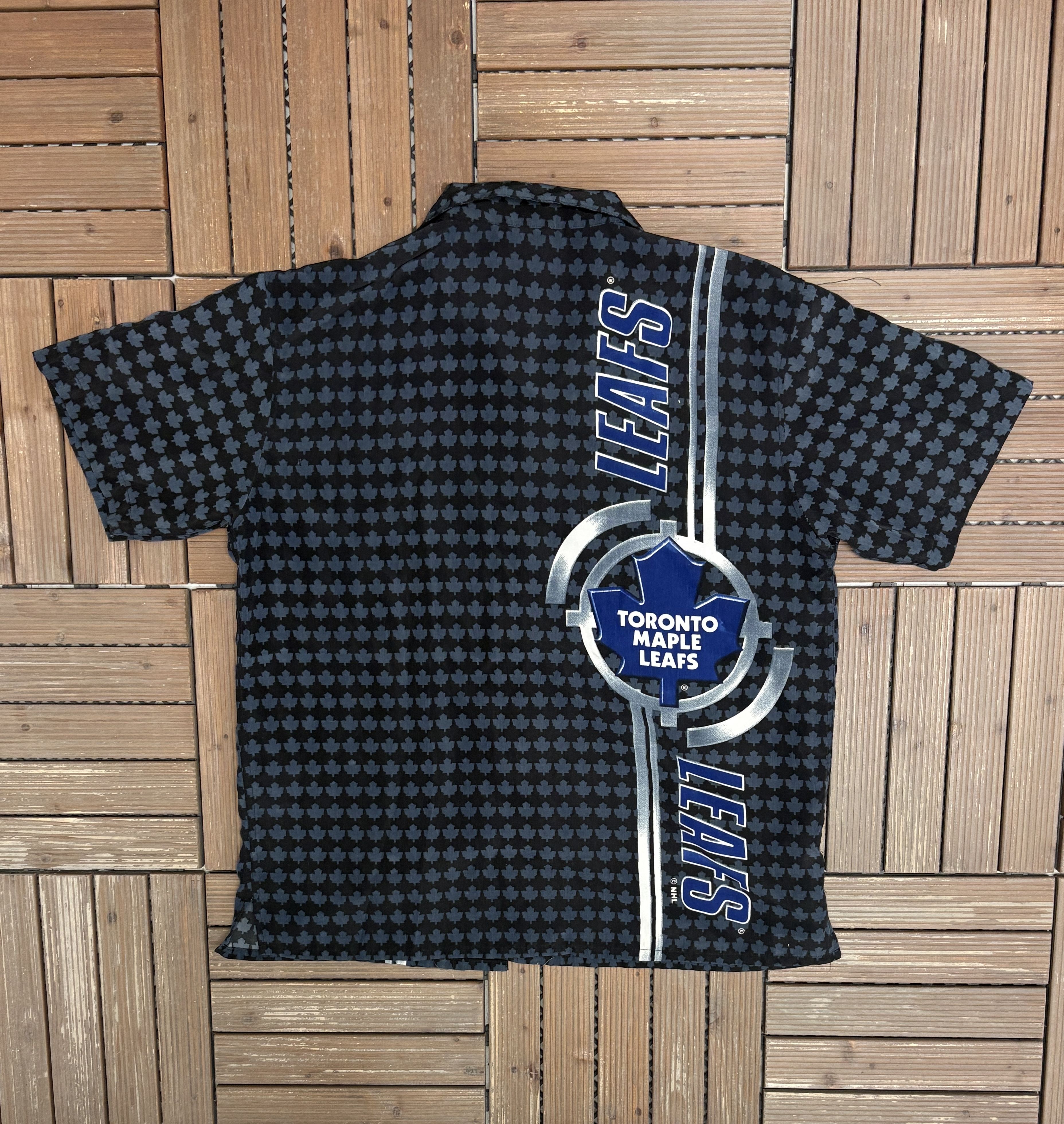 Vintage Toronto Maple Leafs Vintage Black Collared T-Shirt Tee Size US L / EU 52-54 / 3 - 4 Thumbnail