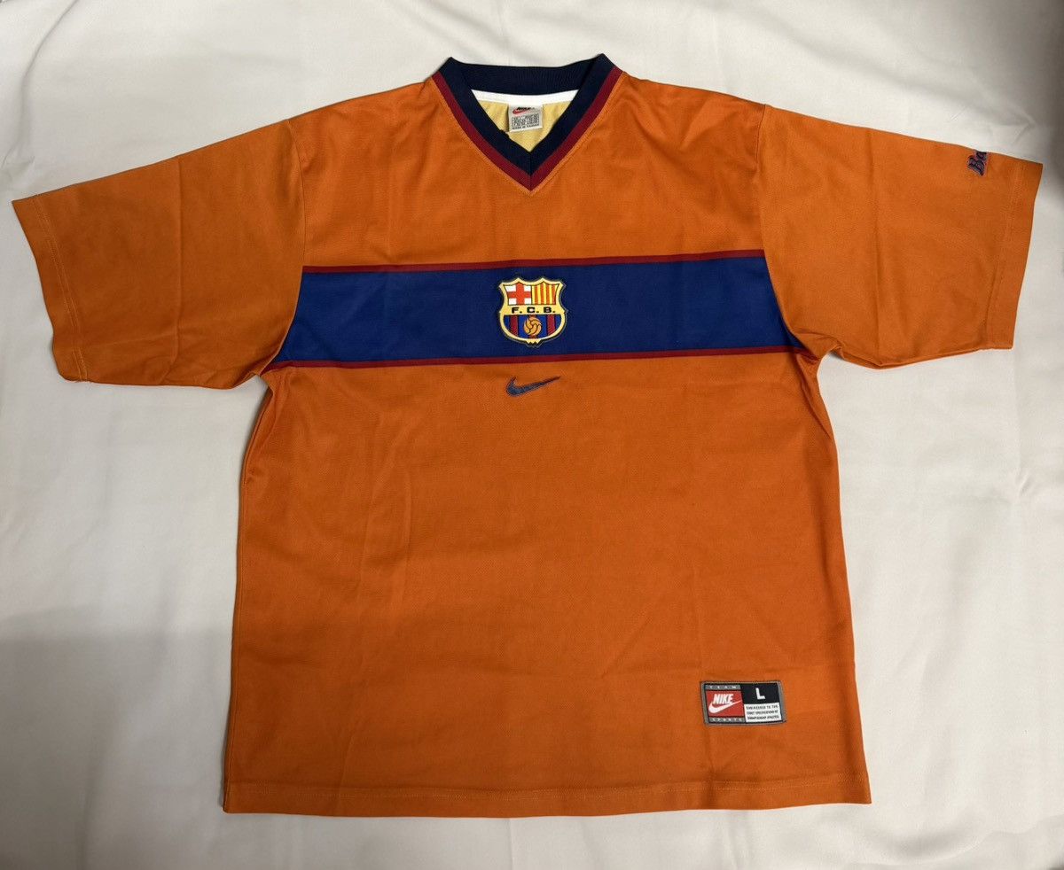 Nike 1998-2000 FC Barcelona Third 3th Shirt Nike Size US L / EU 52-54 / 3 - 1 Thumbnail