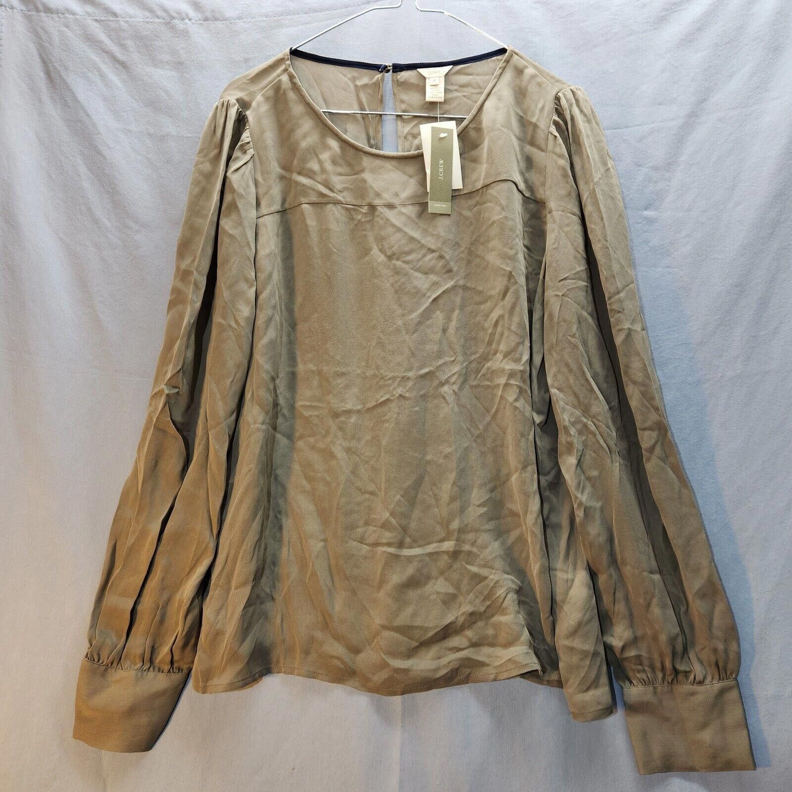 J.Crew NWT J Crew Silk Blouse Size 14 Dark Tan Size XL / US 12-14 / IT 48-50 - 1 Thumbnail