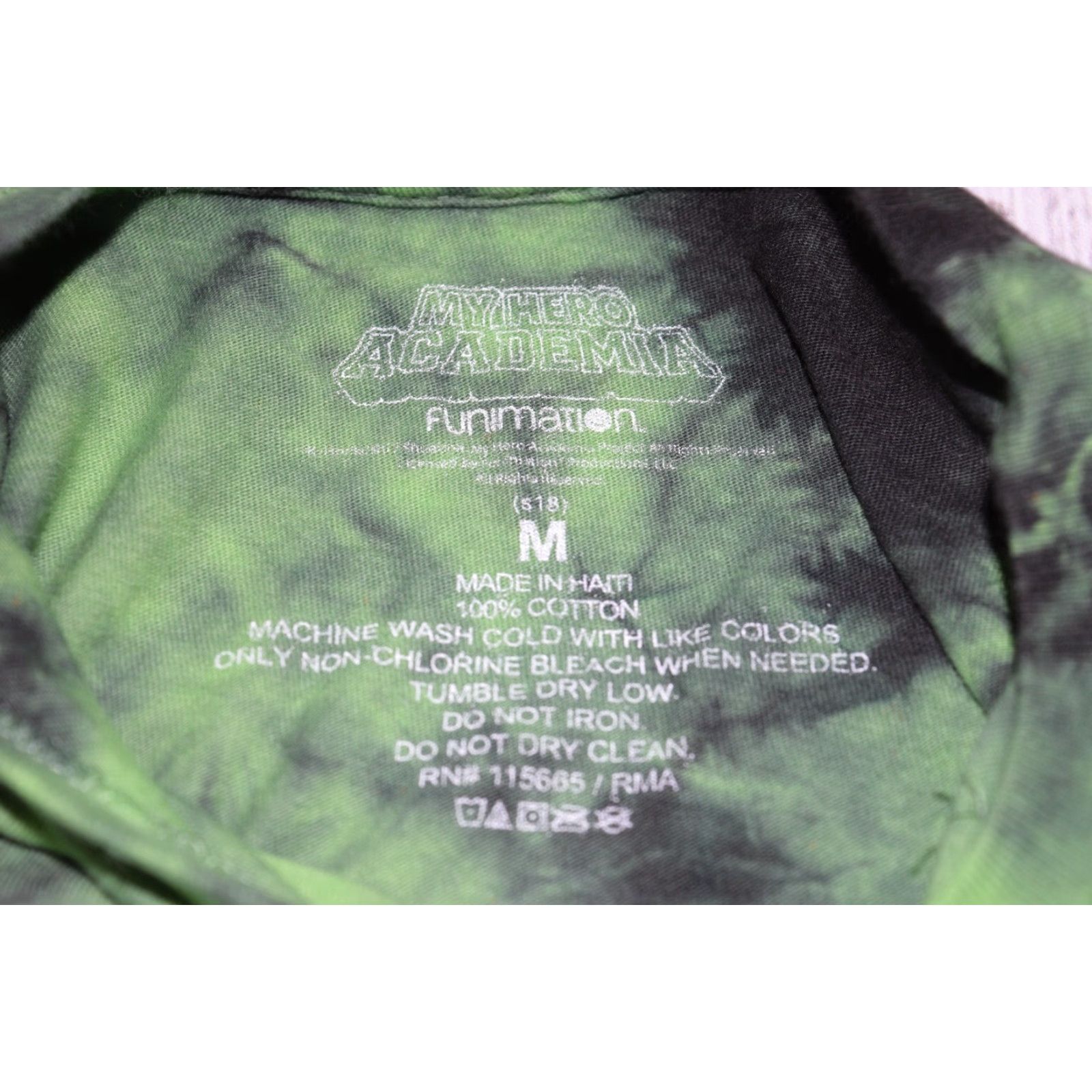Vintage Funimation My Hero Academia Froppy Tie Dye Tee Shirt Women Medium Green Anime Womens Size 32" / US 10 / IT 46 - 3 Thumbnail