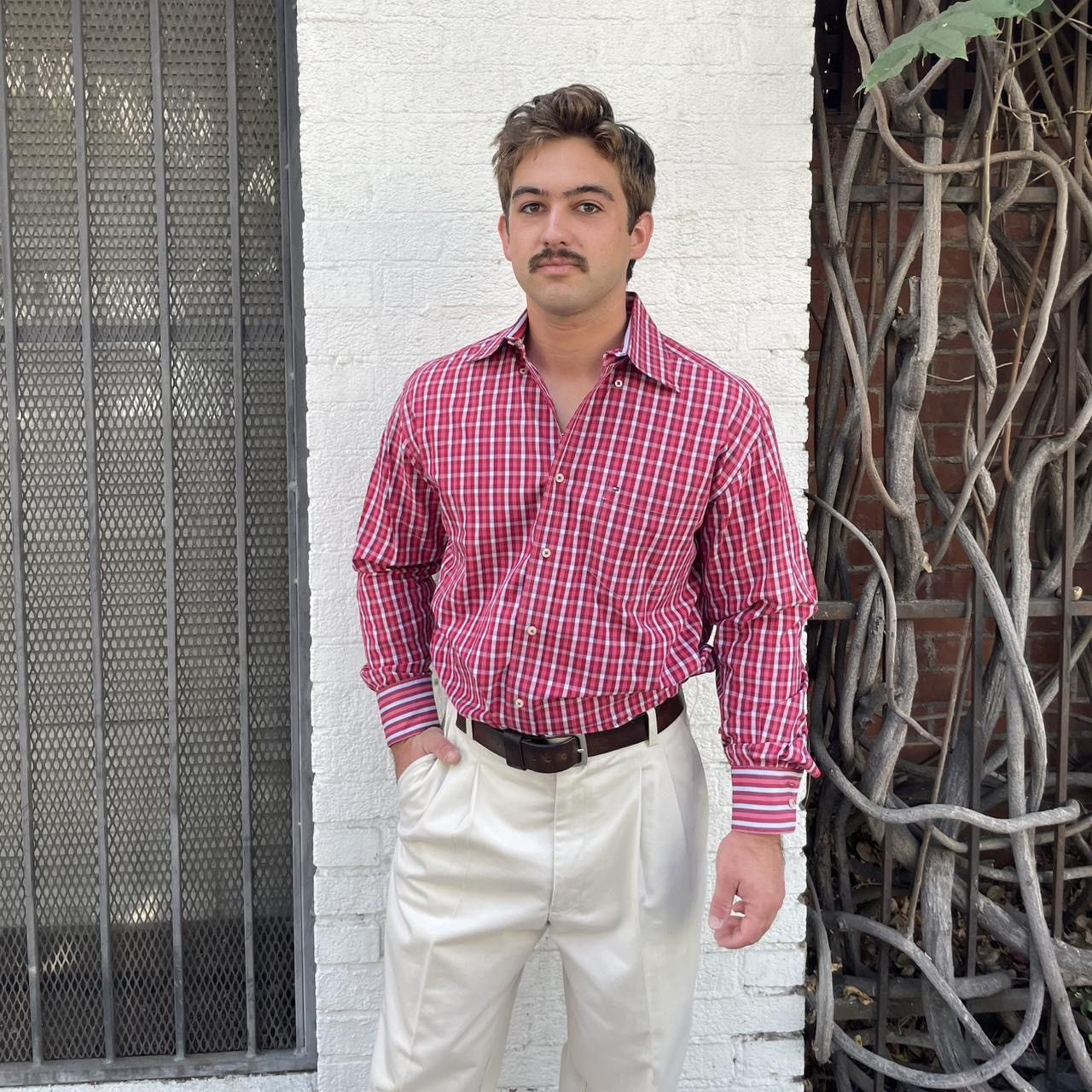 Tommy Hilfiger Tommy Hilfiger 80s style Red plaid button down shirt sz M Size US M / EU 48-50 / 2 - 2 Thumbnail