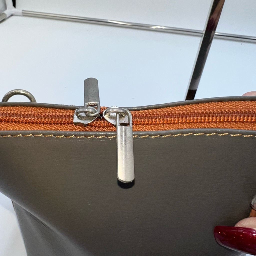 Vera Pelle Vera Pelle Made in Italy Gray and Vachetta Leather Crossbody Size ONE SIZE - 7 Thumbnail