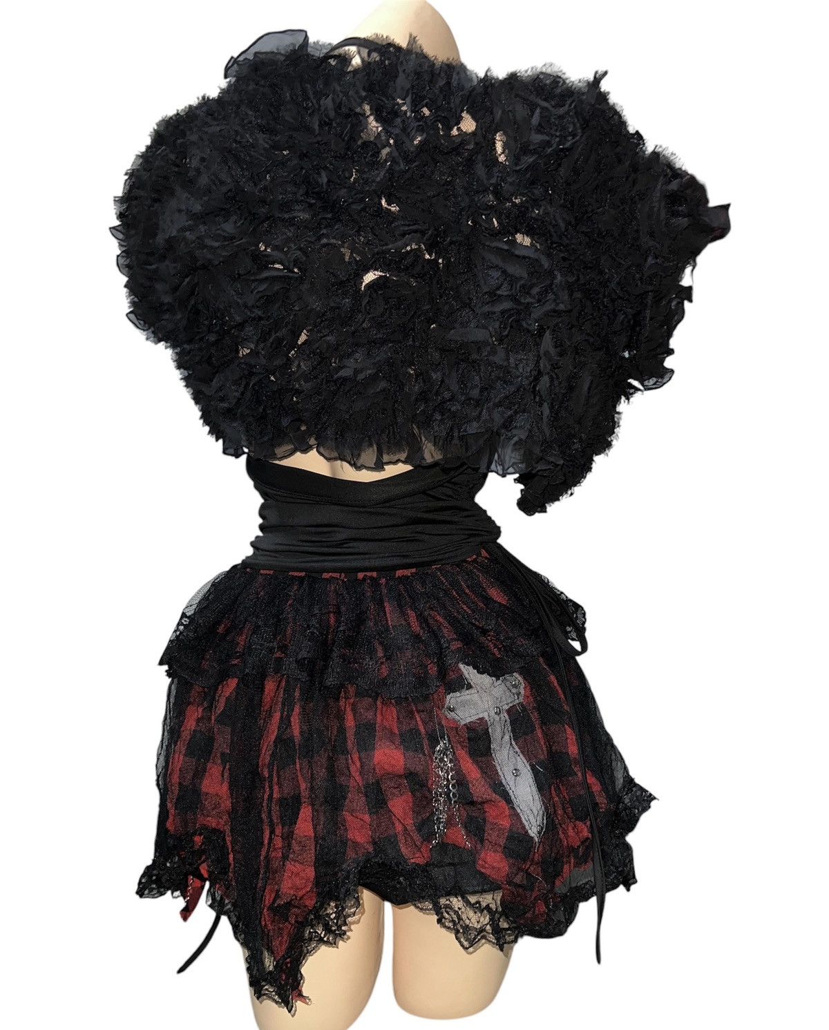 Japanese Brand Drug Honey cross chain tutu mini skirts 💋🧛🏻‍♀️➕ Size 26" / US 2 / IT 38 - 2 Thumbnail