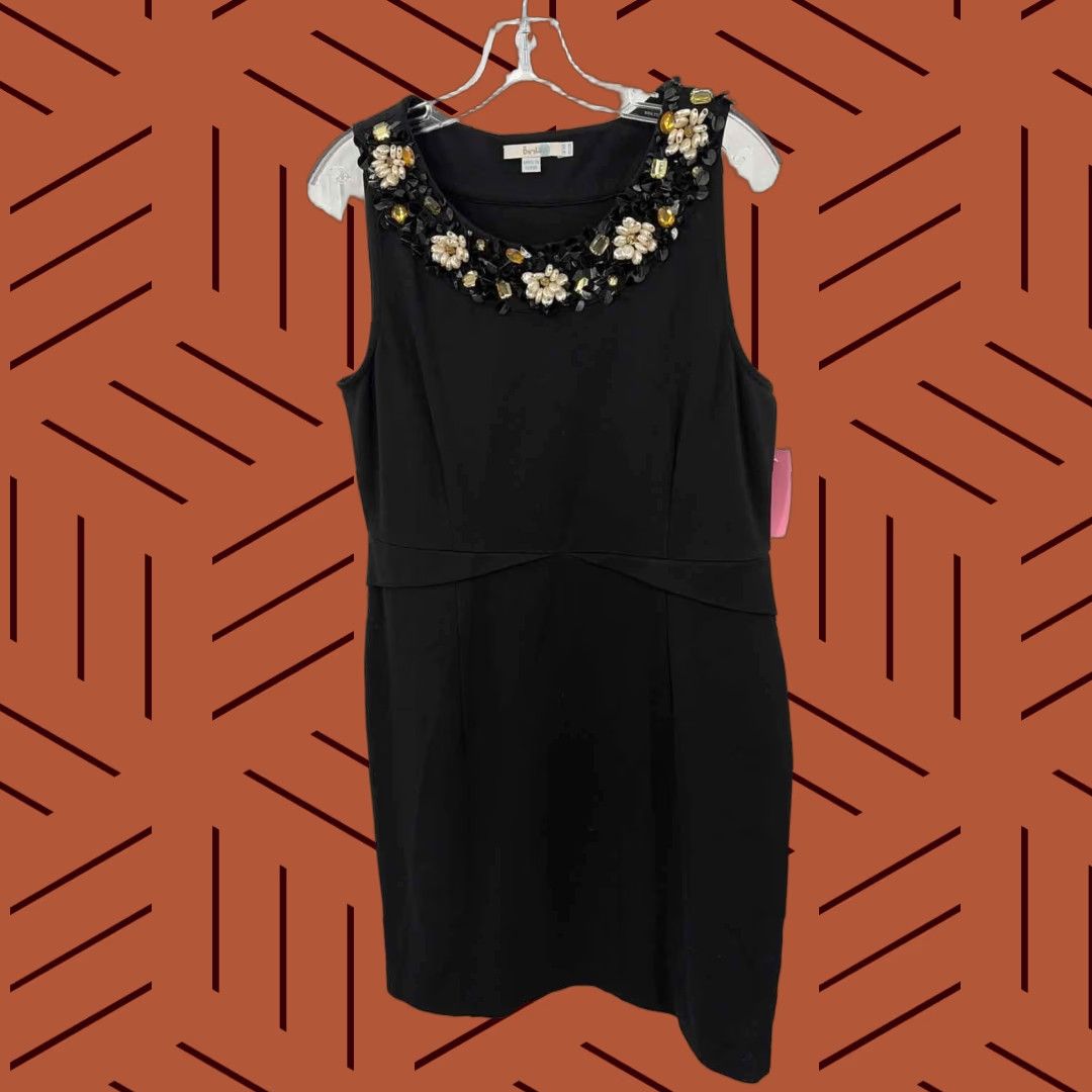 Boden Dress Black Size 12 Knee Length Sleeveless Pre-Owned