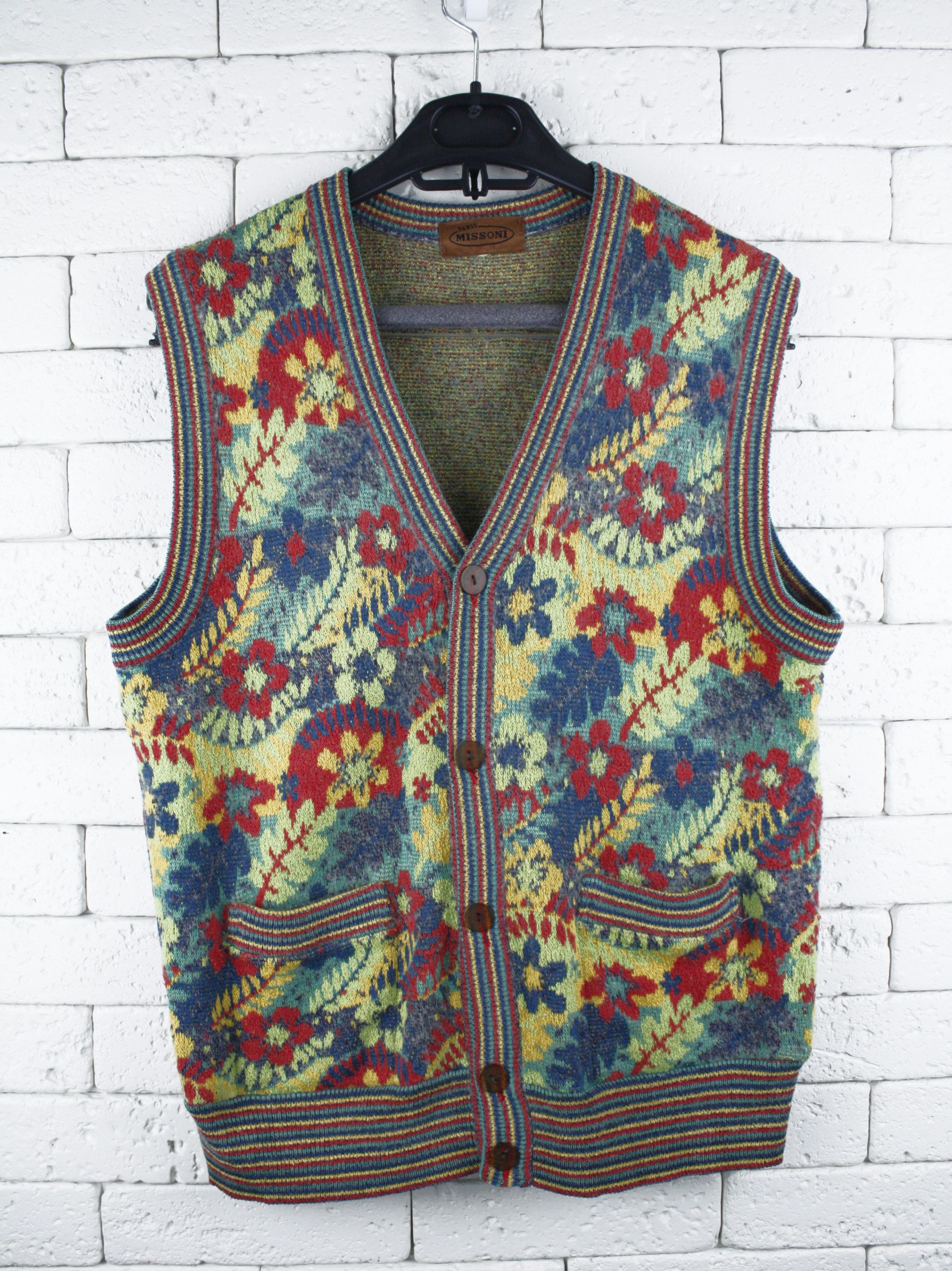 Missoni Missoni Vest Cardigan Geometric Knit Vintage Size S / US 4 / IT 40 - 1 Thumbnail