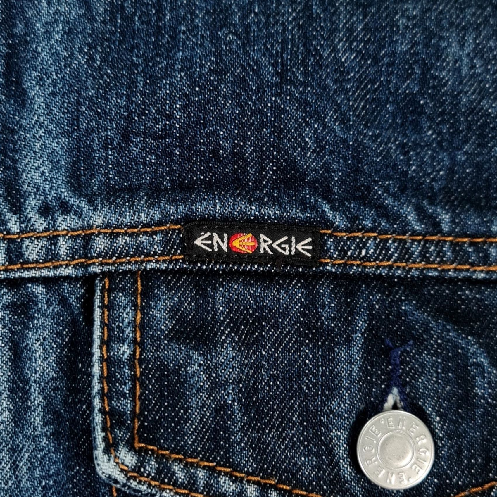 Energie VINTAGE Energie Womens Denim Jacket Blue Grey Large Distressed Made In Italy Jacket Size ONE SIZE - 5 Thumbnail
