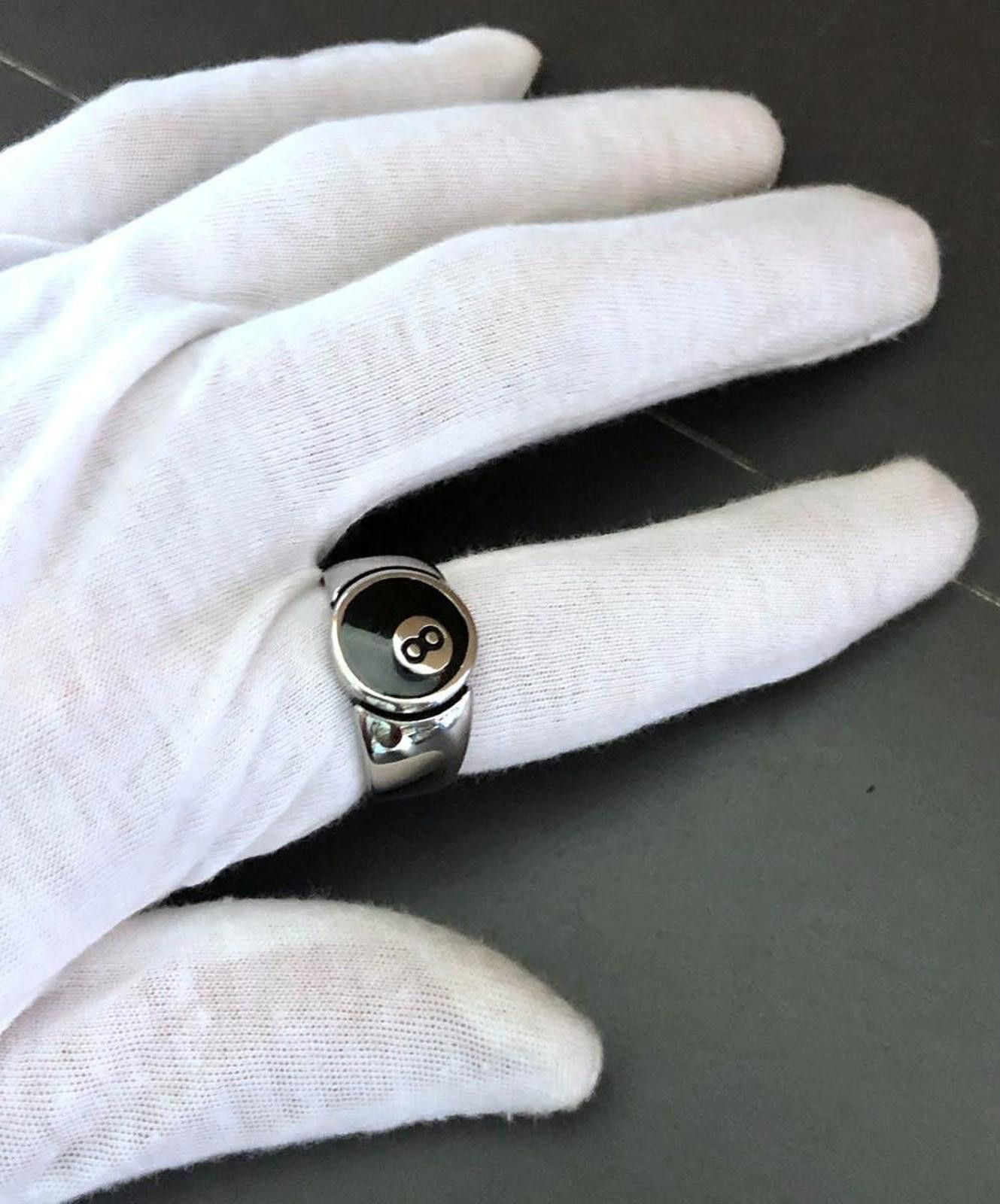 Jewelry 8 Ball Ring Size ONE SIZE - 7 Thumbnail