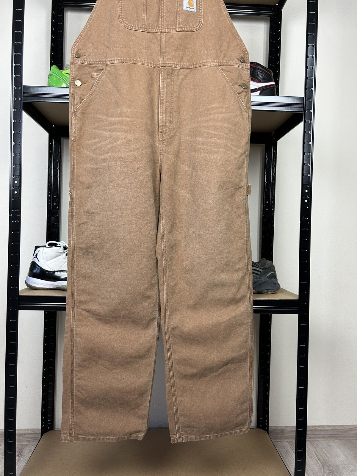 Carhartt × Vintage CARHARTT VINTAGE BOXY LOGO BAGGY FIT BIB OVERALS Size US 36 / EU 52 - 5 Thumbnail