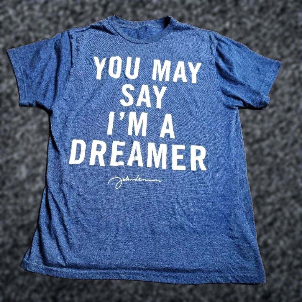 Vintage VINTAGE Zion Mens S Blue JOHN LENNON You May Say I'm a Dreamer Imagine T Shirt 60s 70s Music Graphic Tee Mens Blue S Size US S / EU 44-46 / 1 - 1 Thumbnail