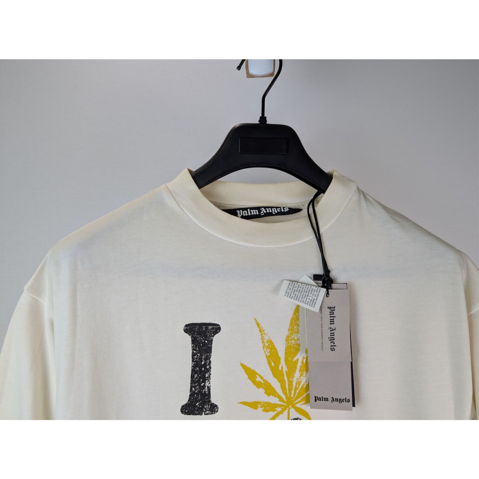 Palm Angels o1rshd1 Double Oversized LA T-Shirt in Off White / Yellow Size US XL / EU 56 / 4 - 3 Thumbnail