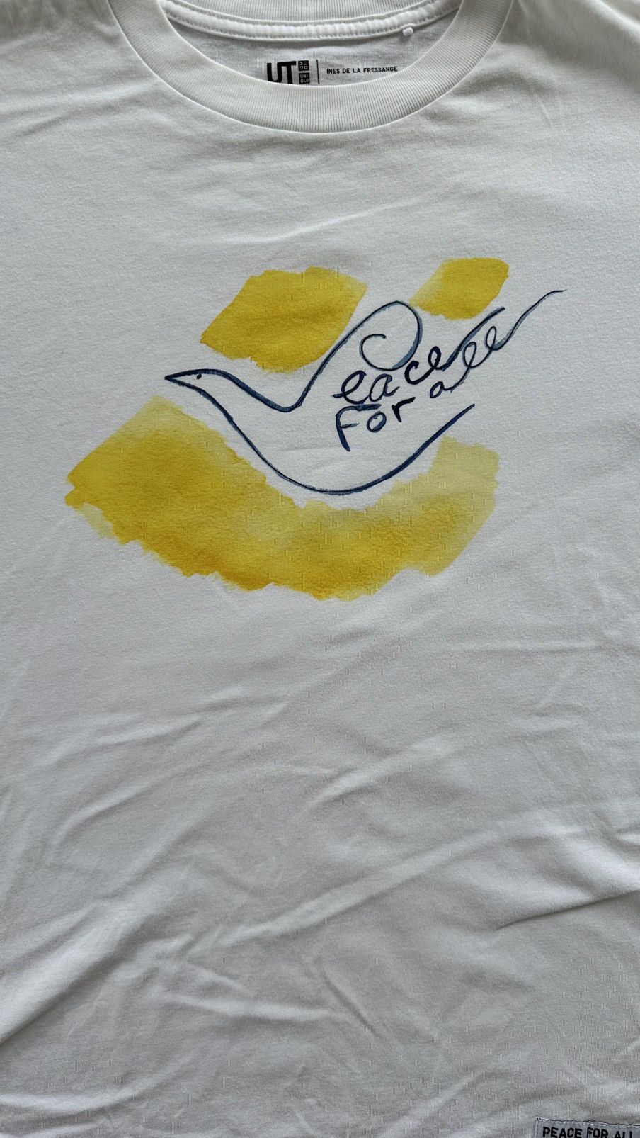 Uniqlo INES DE LA FRESDANGE PEACE FOR ALL TEE Size US M / EU 48-50 / 2 - 2 Thumbnail
