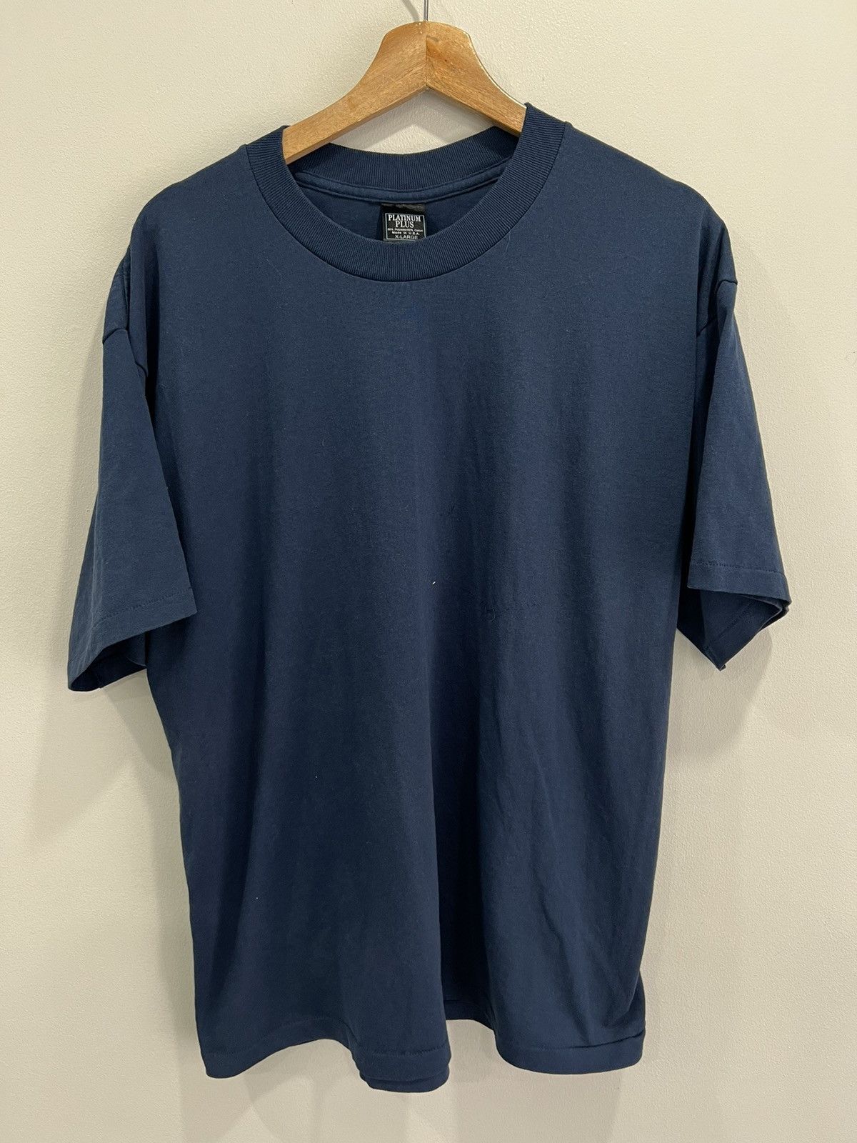 Japanese Brand Vintage 90s Blank Tee Shirt single stitched Size US XL / EU 56 / 4 - 1 Thumbnail