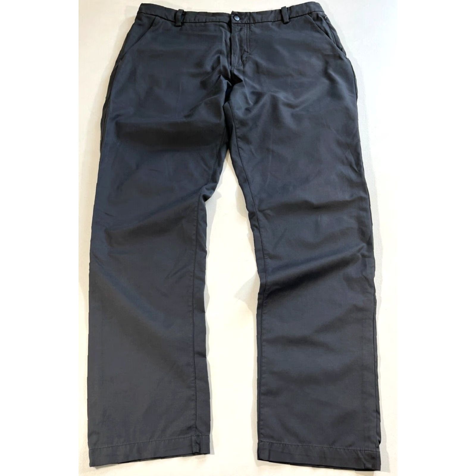 Lululemon Lululemon Men's Commission Pants Gray 36x32.5 Regular Chino City Preppy Flat Front Belt Loops Pockets Stretch Size US 36 / EU 52 - 3 Thumbnail
