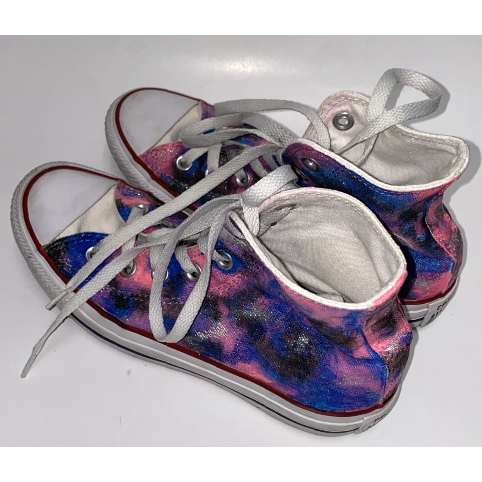 Converse Converse Women's Athletic Sneakers Size 6.5 Low Top Pink Blue All Star Lace Up Size US 4.5 / IT 34.5 - 2 Thumbnail