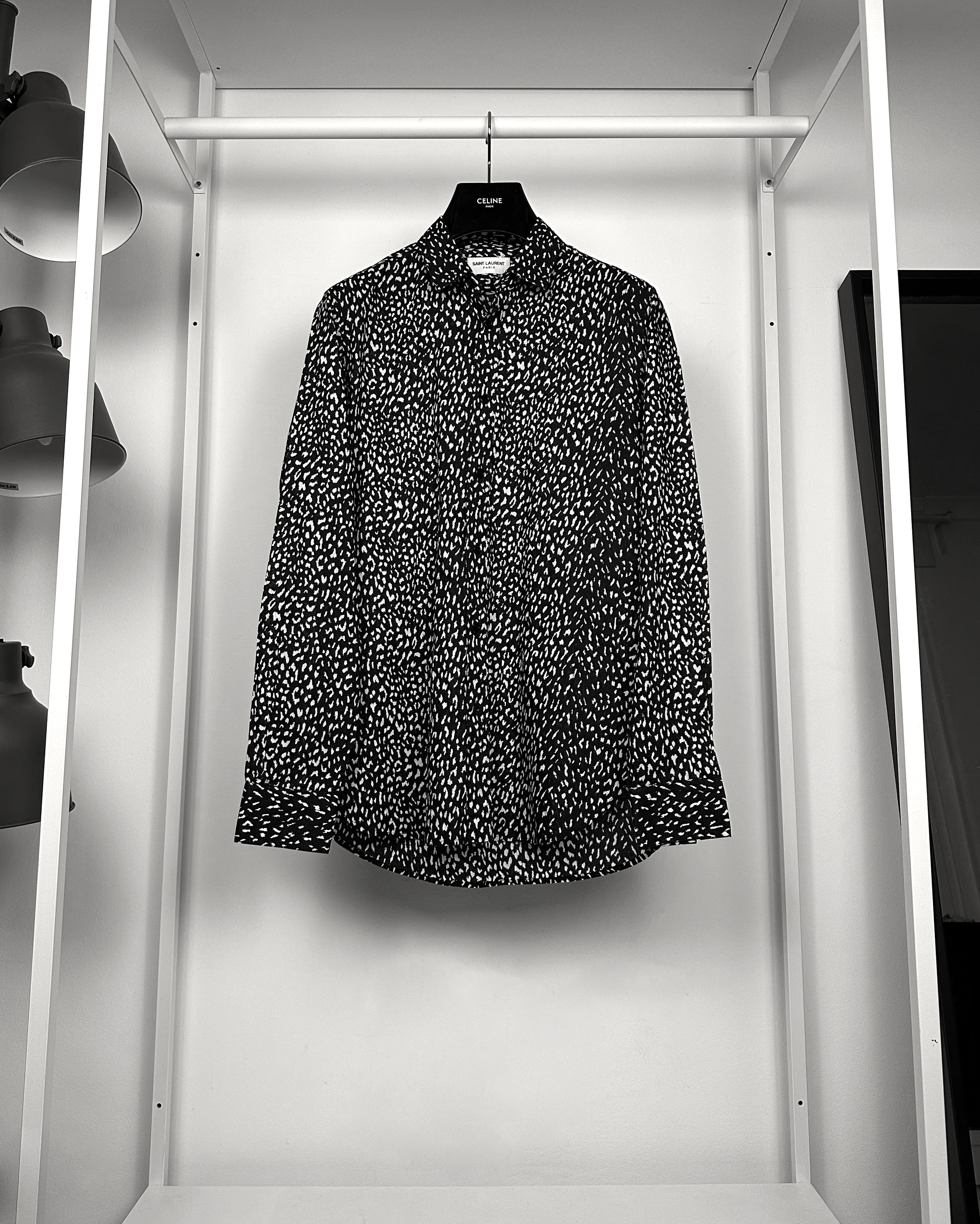 Saint Laurent Paris Saint Laurent Babycat Pattern Button Up Shirt Size US M / EU 48-50 / 2 - 1 Thumbnail