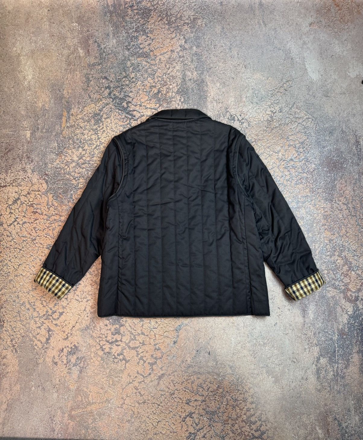 Aquascutum Vintage Aquascutum Checked Pattern Heavy Coat Vest Size L / US 10 / IT 46 - 10 Thumbnail