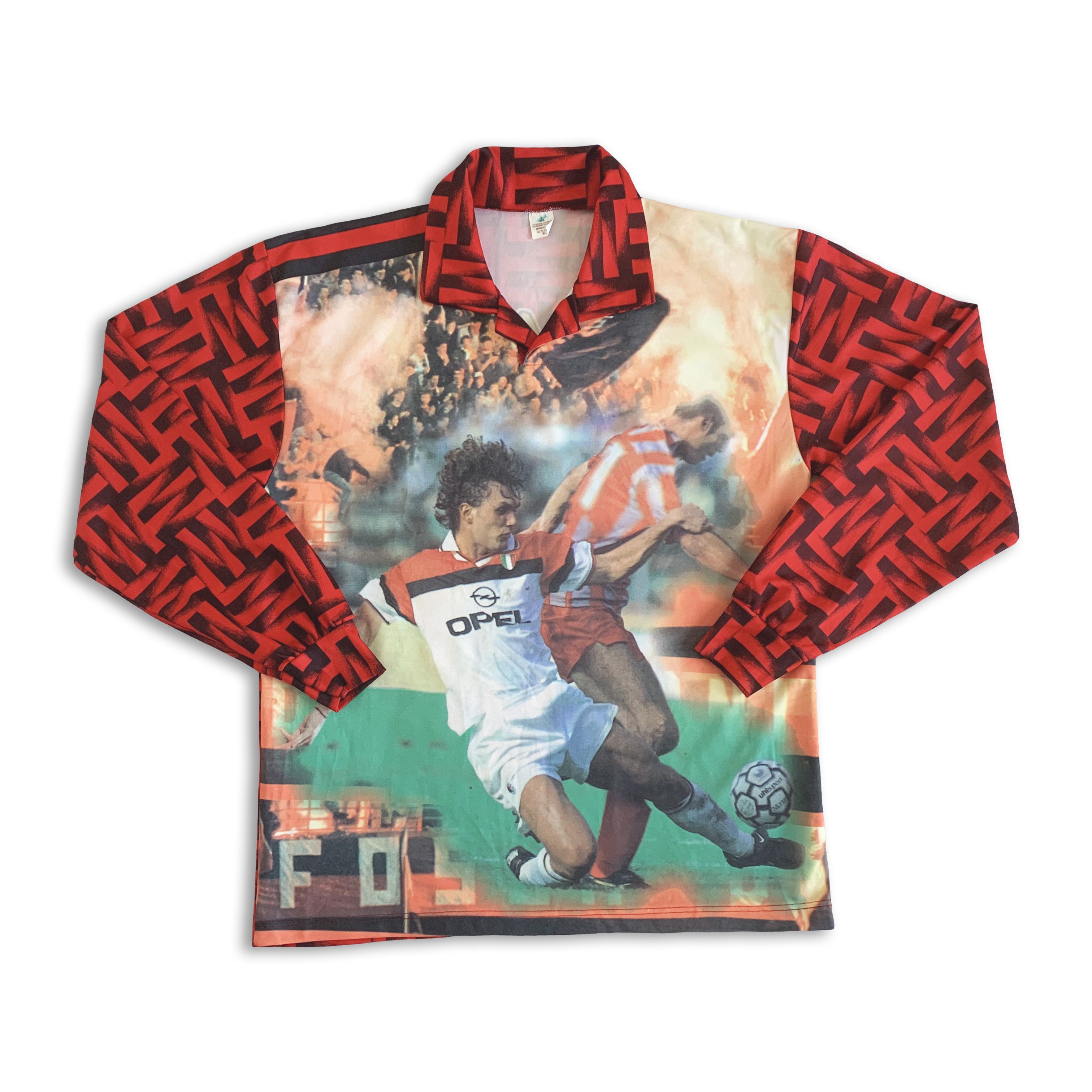 Vintage 90s MALDINI Jersey Football Soccer Kit AC Milan Fanimation Size US XL / EU 56 / 4 - 2 Thumbnail