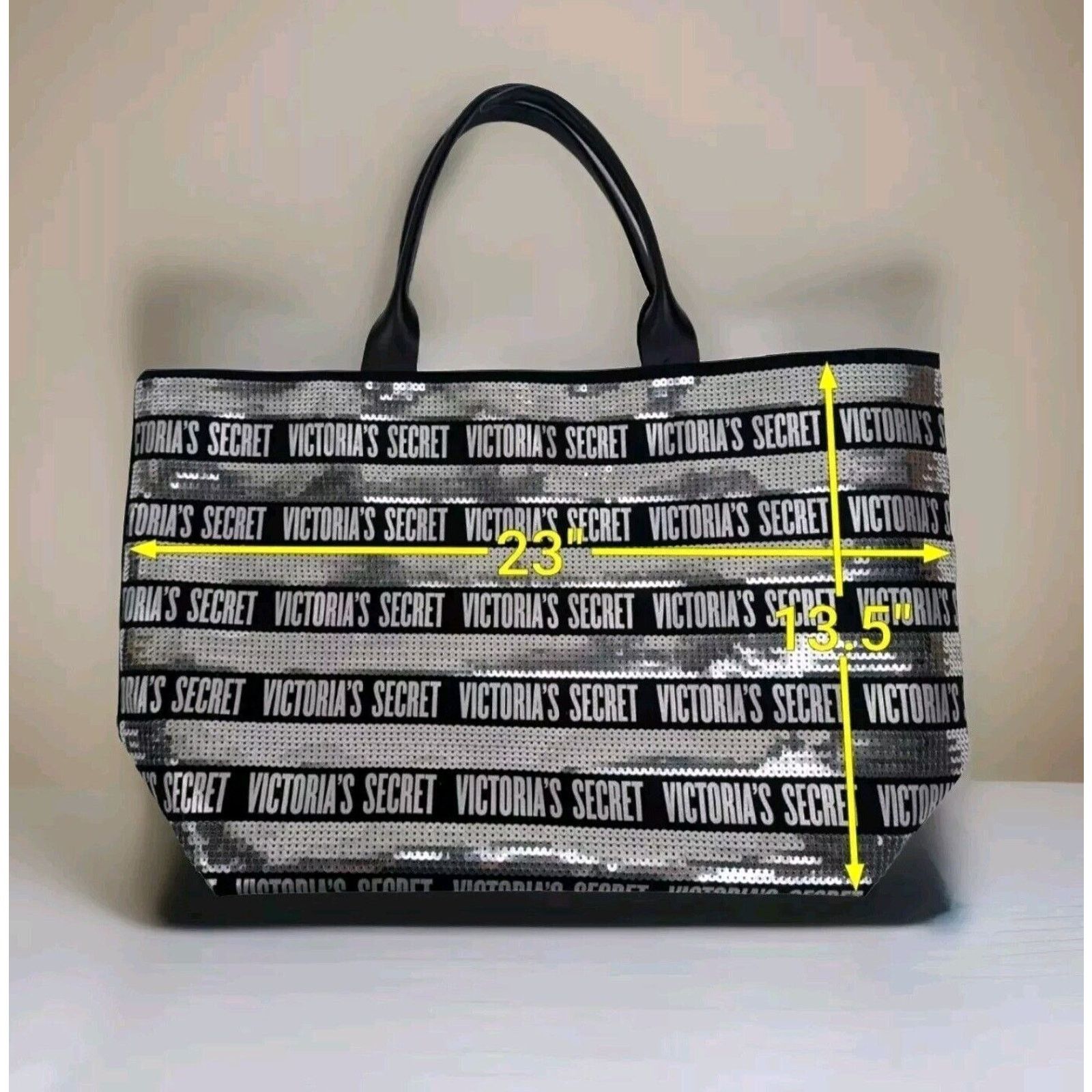 Victoria's Secret Victoria’s Secret Sequin Bling Large Tote Weekender Bag Size ONE SIZE - 6 Thumbnail