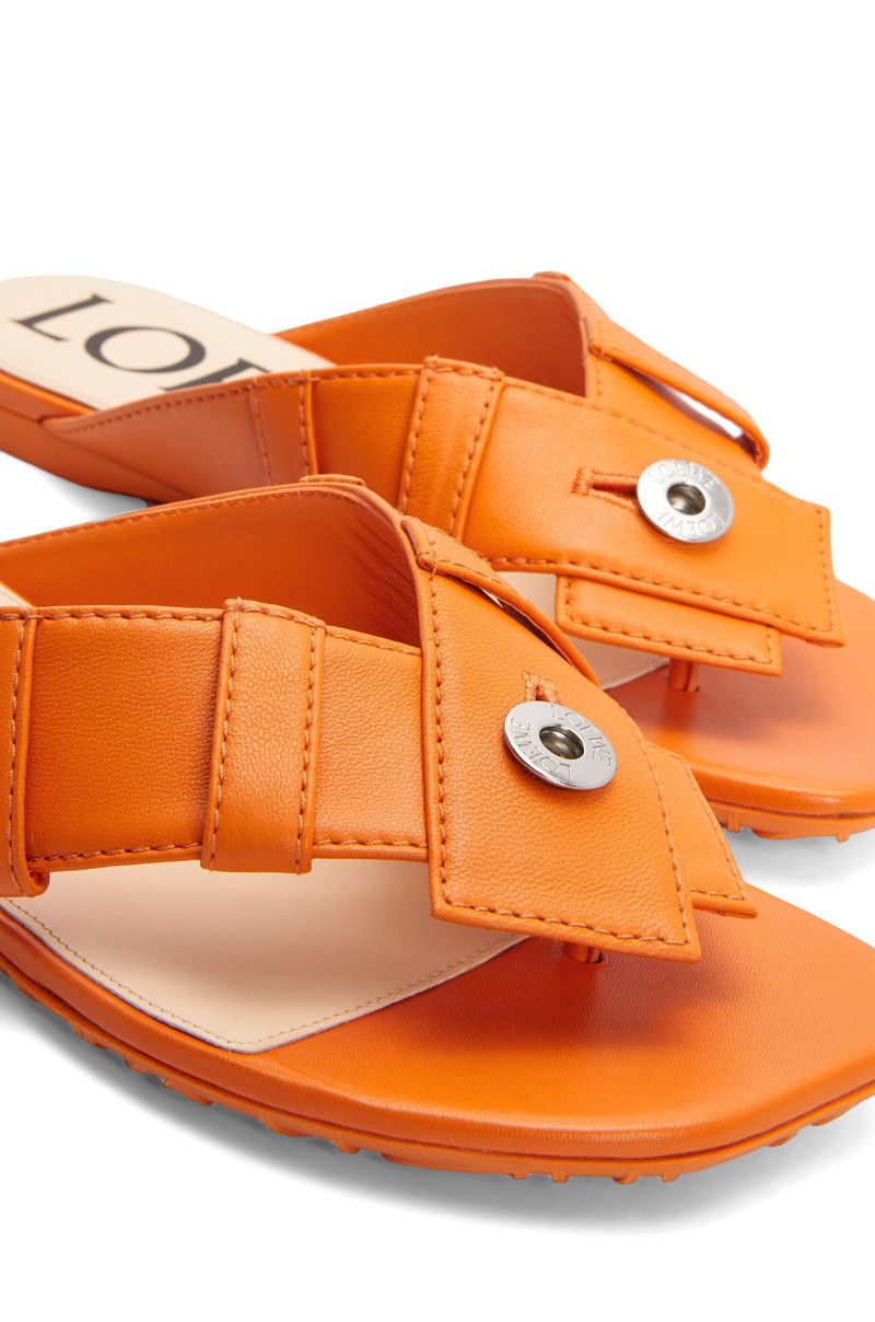 Loewe o1in1g0526 Toy Panta Toe Post Sandals in Orange Size US 8 / IT 38 - 5 Thumbnail