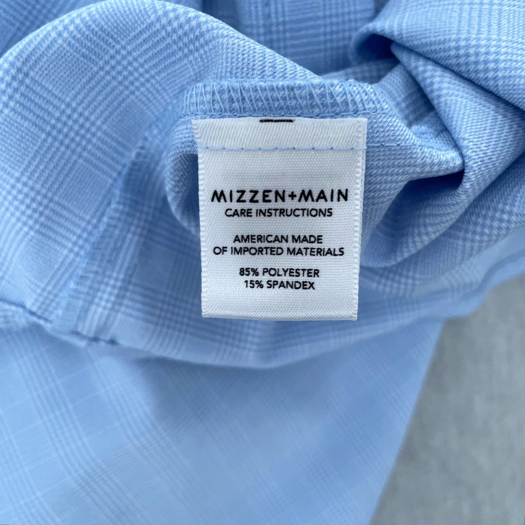 Mizzen+Main Mizzen+Main Shirt Adult Blue Button-Up 2XL 2XL XXL Men's Regular Classic Designer Modern Leeward Performance Stretch Button Up Size US XXL / EU 58 / 5 - 6 Thumbnail