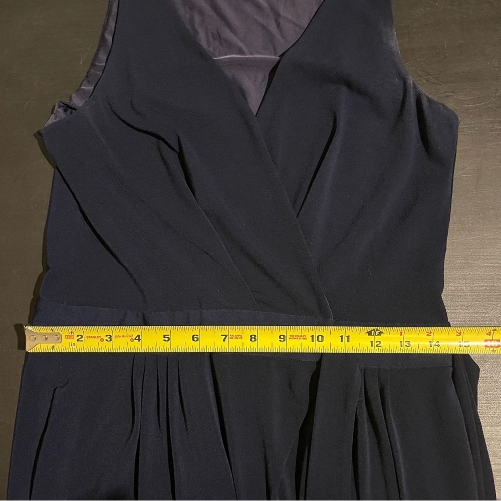 Lauren Ralph Lauren Ralph Lauren Navy Sleeveless Belted Jumpsuit Stretch Size M Size 28" / US 6 / IT 42 - 11 Thumbnail