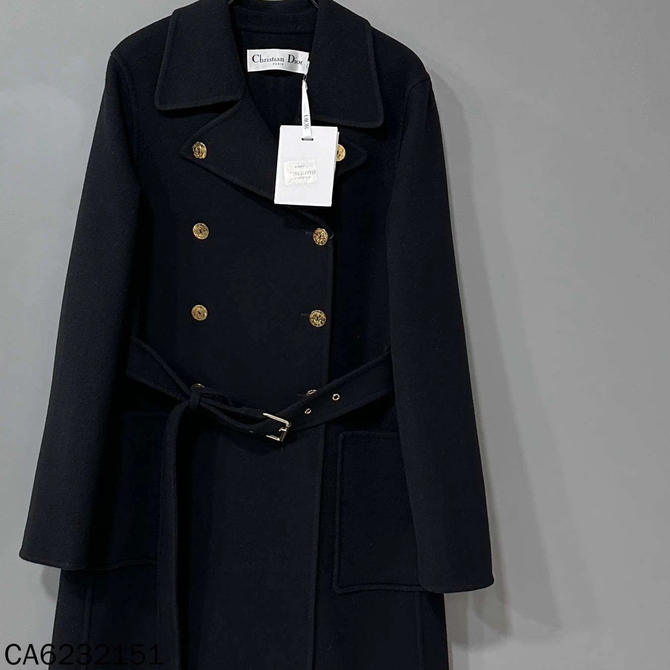 Dior Dior 24FW double-breasted gold button wool coat 38 new tags Size S / US 4 / IT 40 - 1 Thumbnail