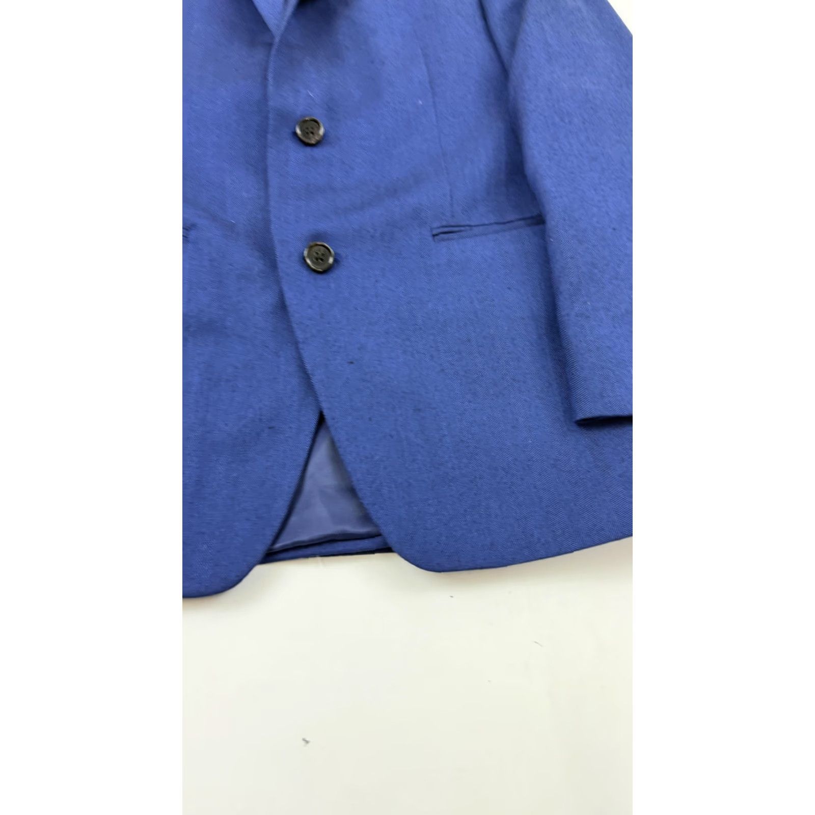 Ralph Lauren LRL Ralph Lauren Blazer Mens 38R Blue Herringbone Two Button Sport Coat Lined Size 38R - 3 Thumbnail