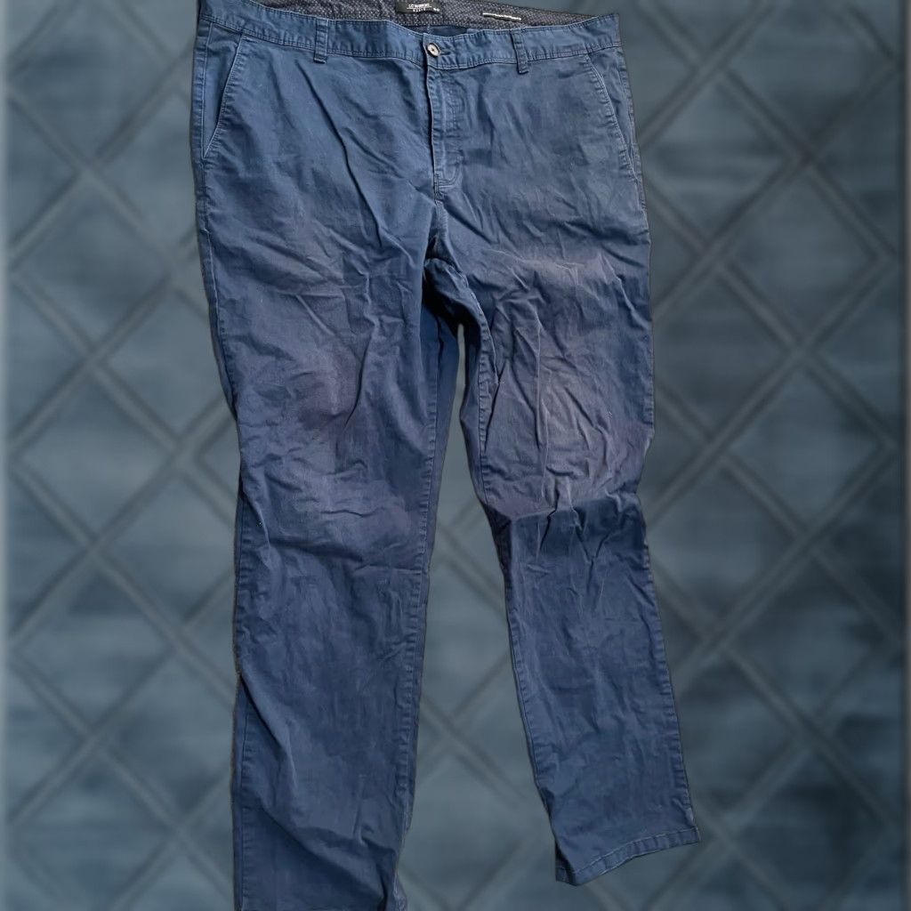 Vintage LC Waikiki Slim Strai ght Fit Low Wrinke Pants Navy Blue 40/32 Women Chino Slimming Regular Pants Blue 40 Womens Size 27" / US 4 / IT 40 - 1 Thumbnail