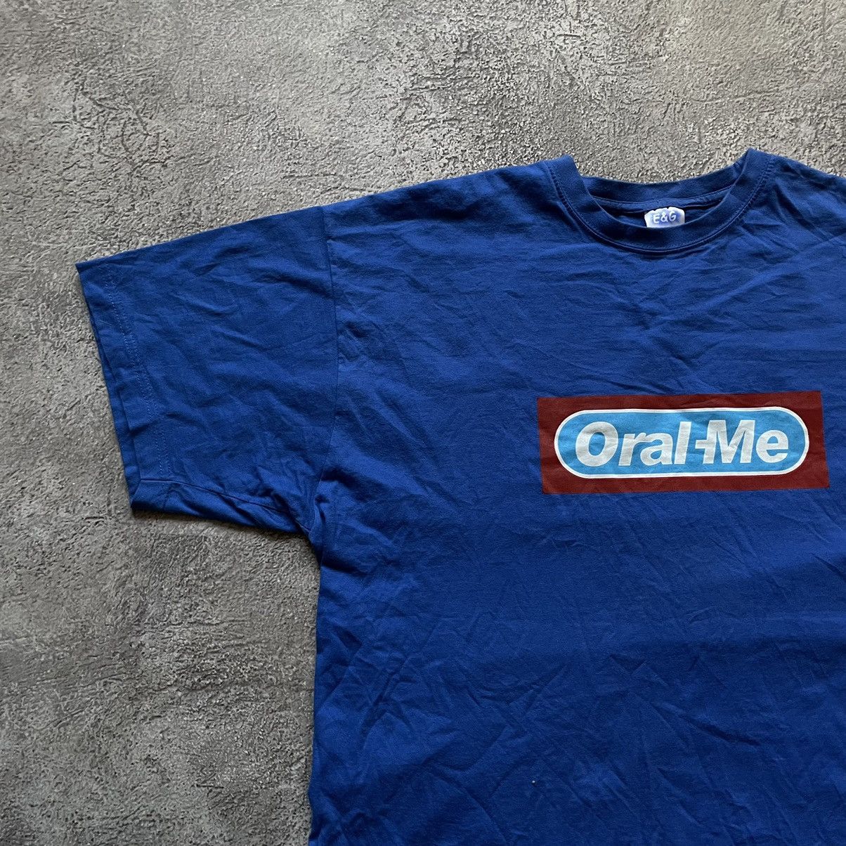 Vintage Vintage Y2K Oral-Me Logo Graphic Tee Blue Oversized Swag XXL Size US XXL / EU 58 / 5 - 4 Thumbnail