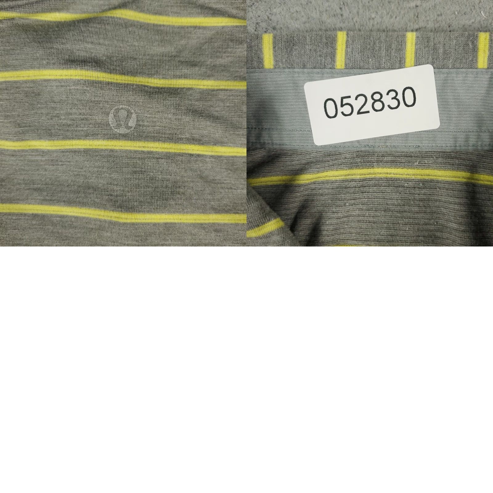 Lululemon Lululemon Polo Shirt Mens Large Gray Yellow Striped Tech Casual Short Sleeve Size US L / EU 52-54 / 3 - 8 Thumbnail