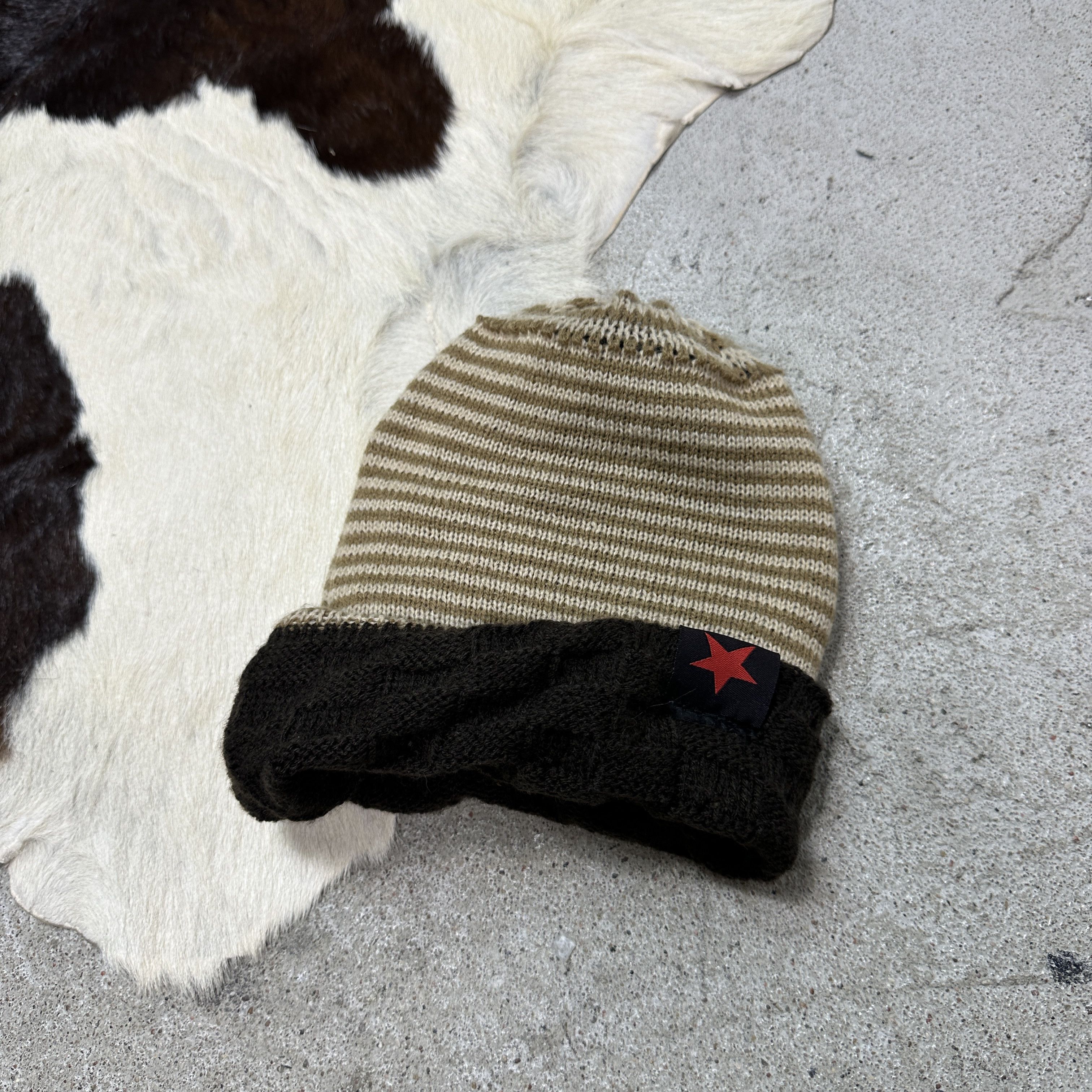 Vintage Vintage Striped Streetwear Outdoor Beanie Cap Y2K Size ONE SIZE - 6 Thumbnail