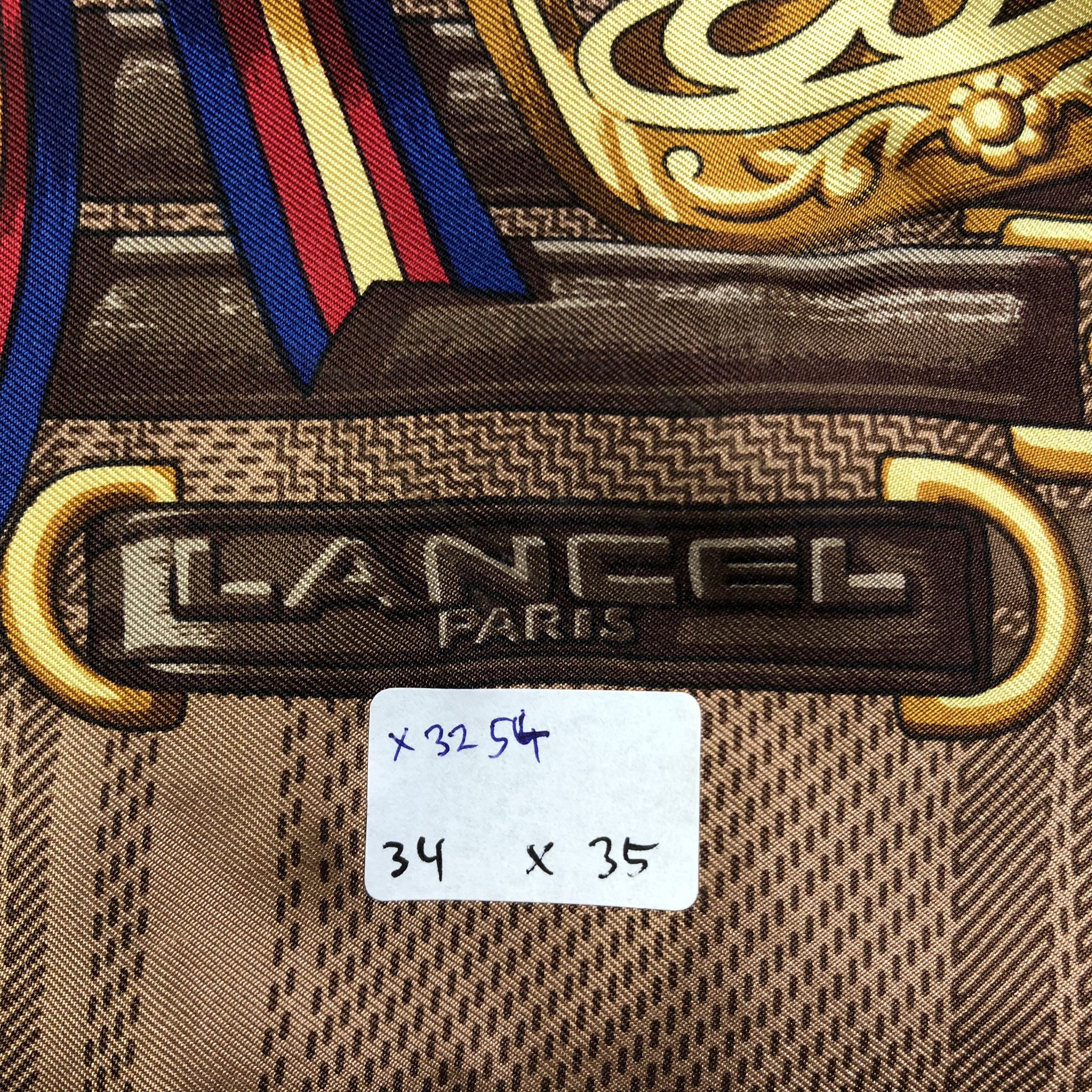 Lancel × Vintage Vintage Lancel Silk Scarf Size ONE SIZE - 6 Thumbnail