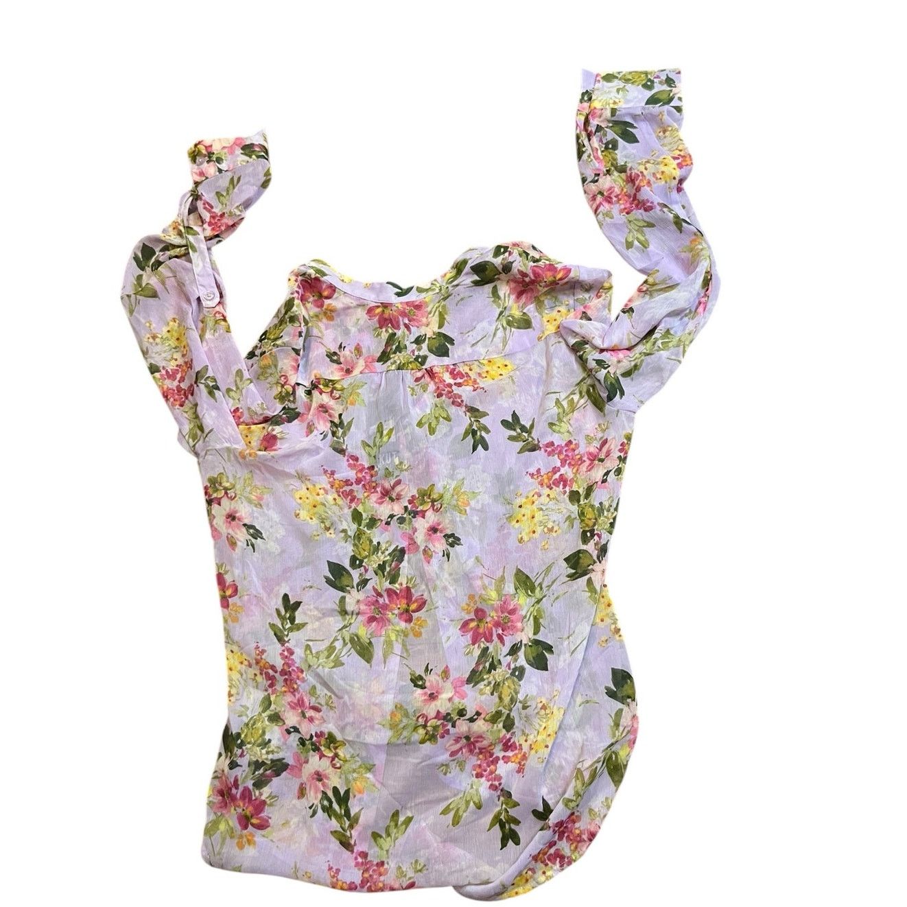 Other KUT from the Kloth Jasmine Chiffon Purple Floral Blouse Sm Size S / US 4 / IT 40 - 2 Thumbnail