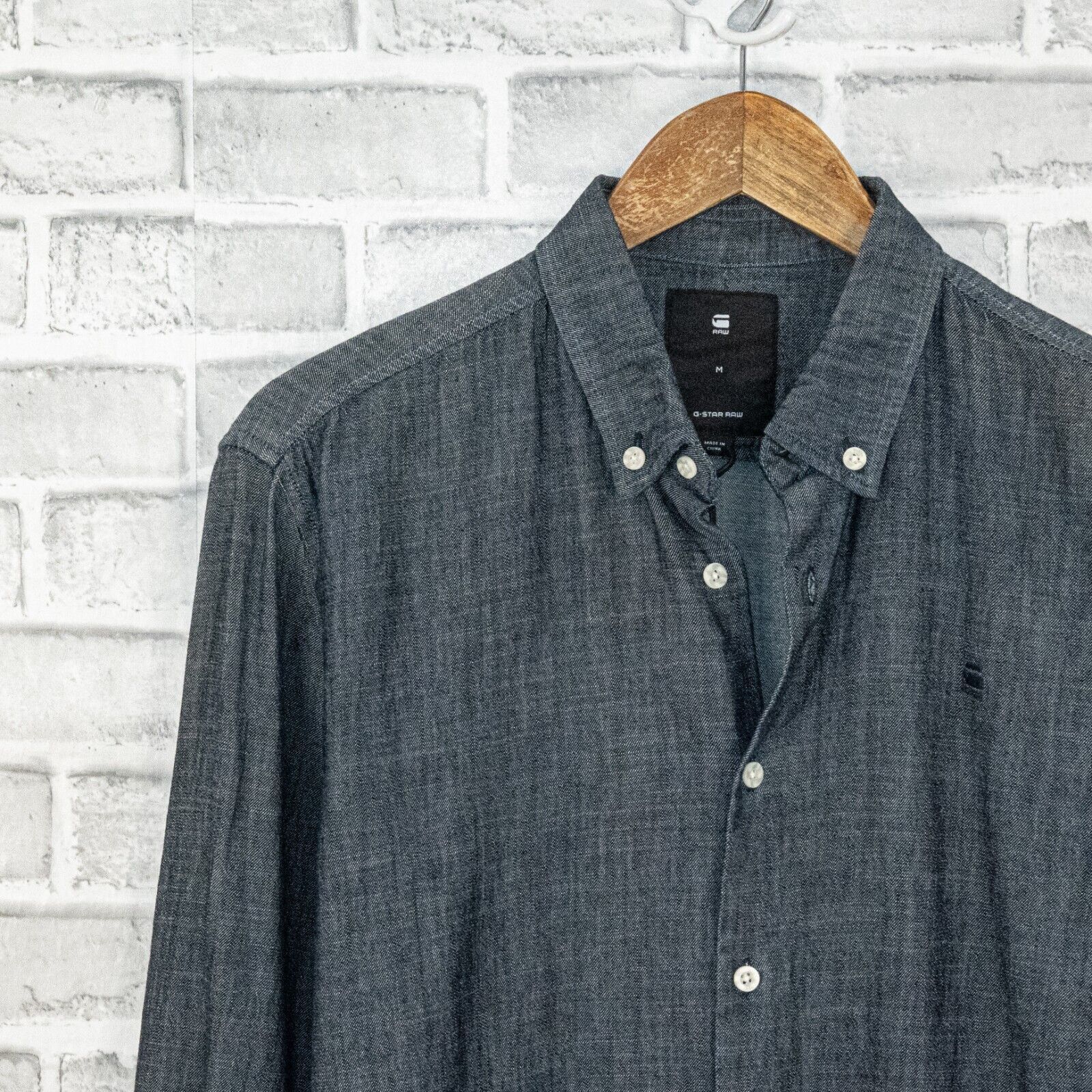 G-Star G Star RAW Straight fit Button Down denim Shirt chambray Size US M / EU 48-50 / 2 - 5 Thumbnail
