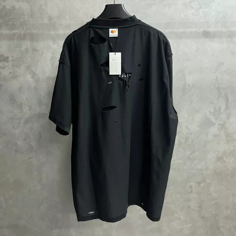 Balenciaga Balenciaga Black monogrammed crewneck short sleeve T-shirt Size US XL / EU 56 / 4 - 2 Thumbnail