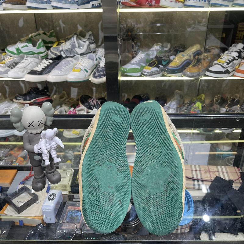 Gucci Gucci Screener Vintage Green Leather Sneakers - Size US 9.5 / EU 42-43 - 4 Thumbnail