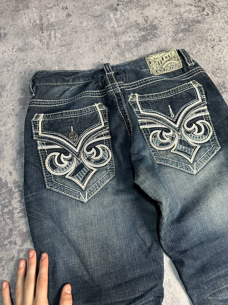 Affliction Affliction Ace Denim Jeans Y2K Embroidered size 31 Size 33" - 4 Thumbnail