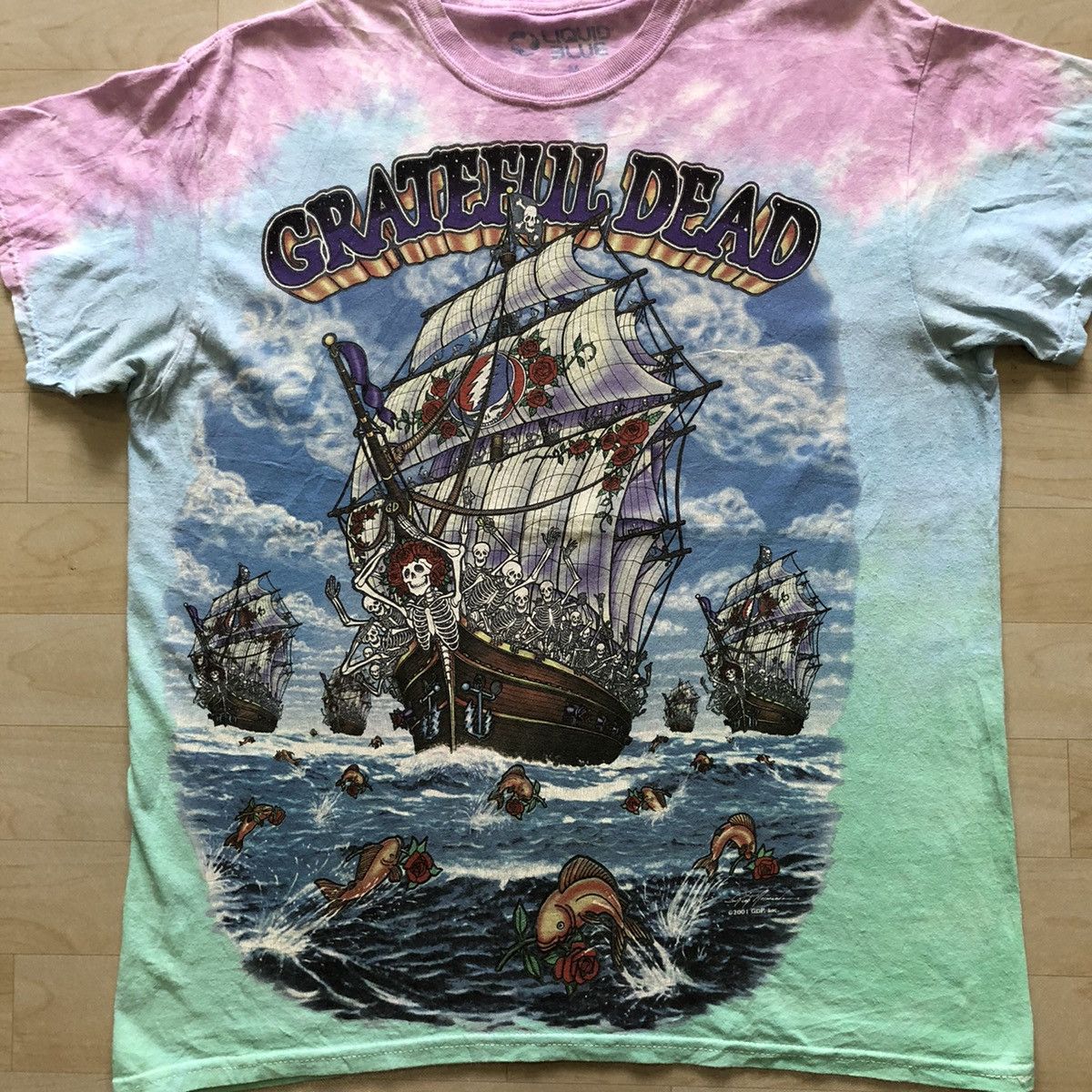Grateful Dead Vintage 2001 Grateful Dead Ship of Fools Tie Dye Tee Size US M / EU 48-50 / 2 - 2 Thumbnail