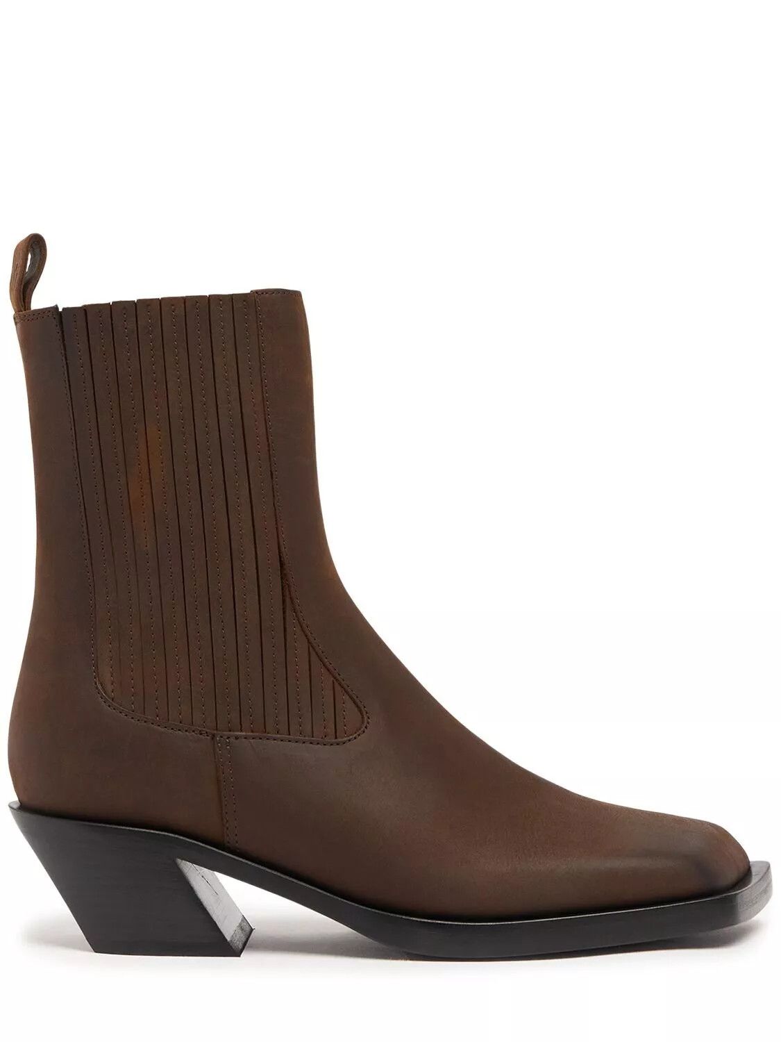 AMINA MUADDI Chiara 40 Brown Leather Chelsea Boots New