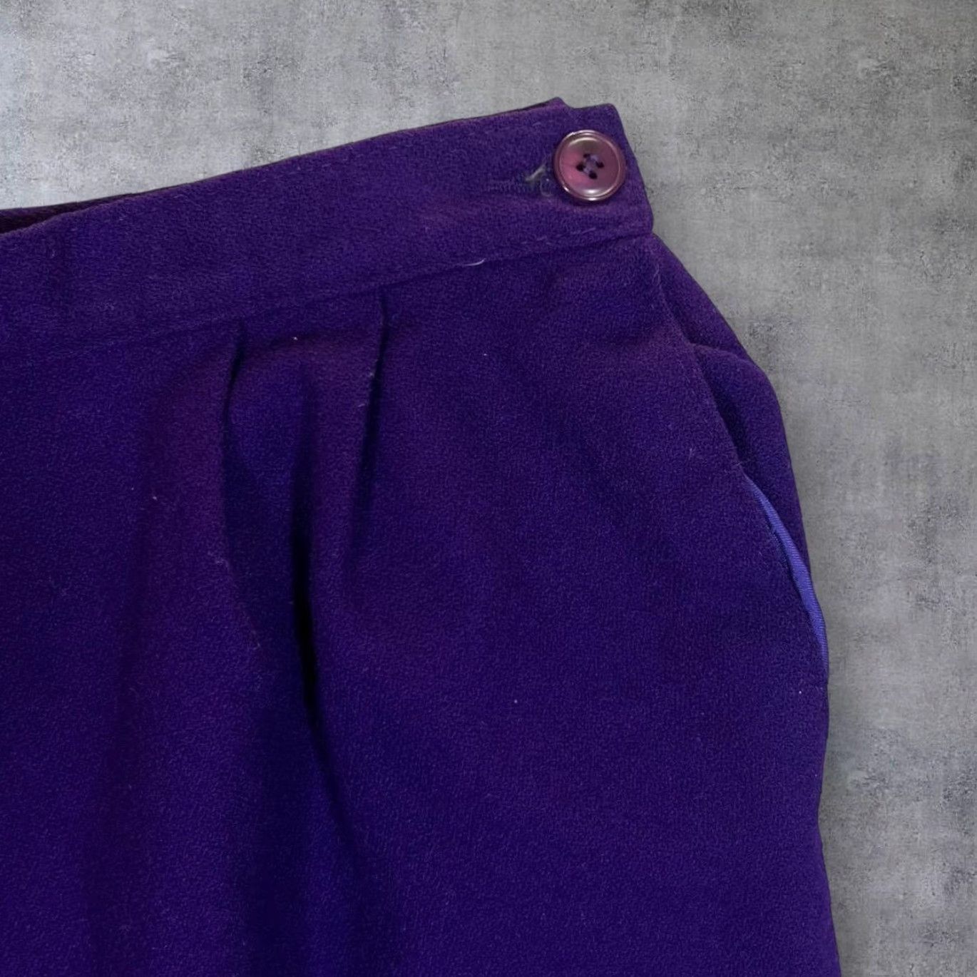 Pendleton VINTAGE Pendleton Petite Made In USA Virgin Wool Purple Midi Skirt Women's 8 Size 30" / US 8 / IT 44 - 3 Thumbnail