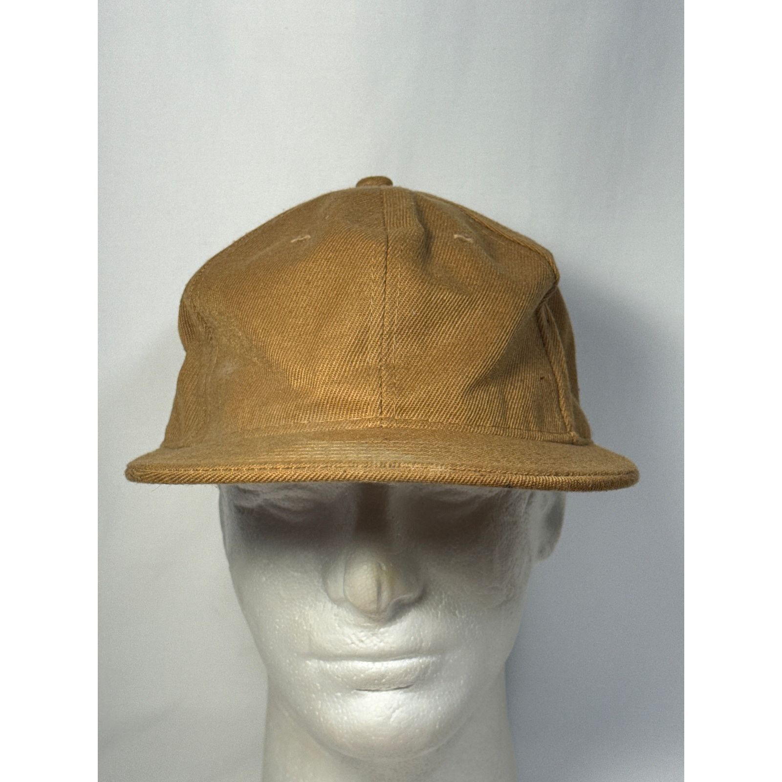Other Vintage Brown Canvas Hunting Hat Short Brim Welder Cap USA Size ONE SIZE - 1 Thumbnail