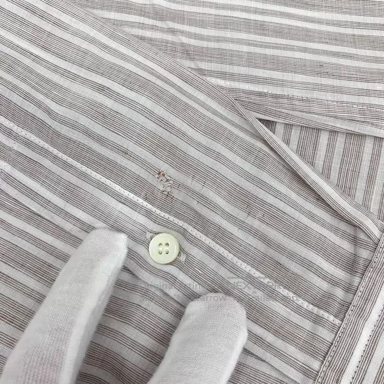 Loro Piana Loro Piana Color block striped cotton collar single-breast Size US M / EU 48-50 / 2 - 8 Thumbnail
