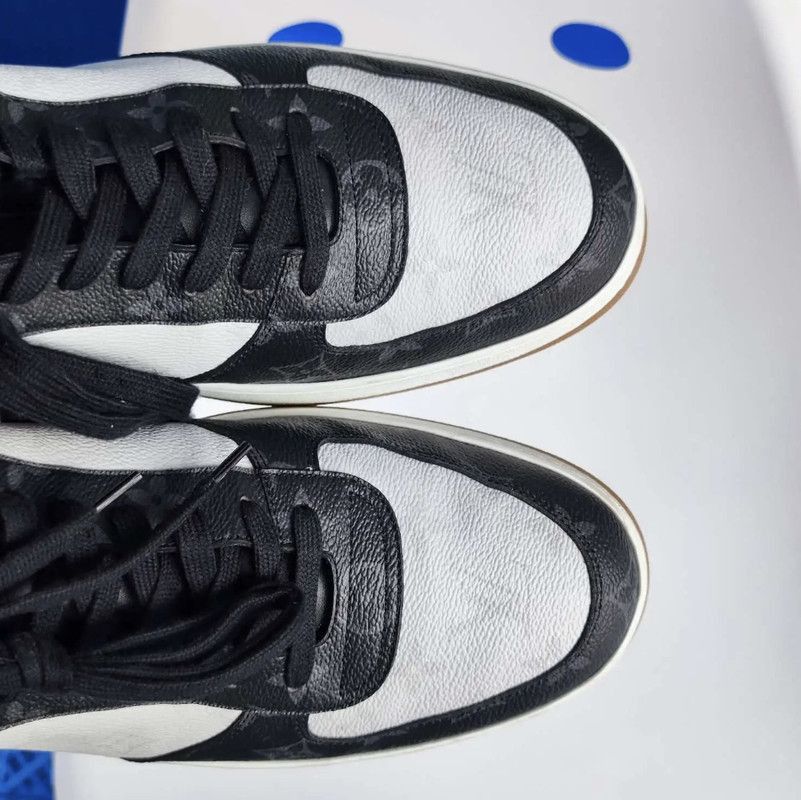 Louis Vuitton Louis Vuitton Rivoli Series Black and White Sneakers -2508 Size US 12 / EU 45 - 8 Thumbnail