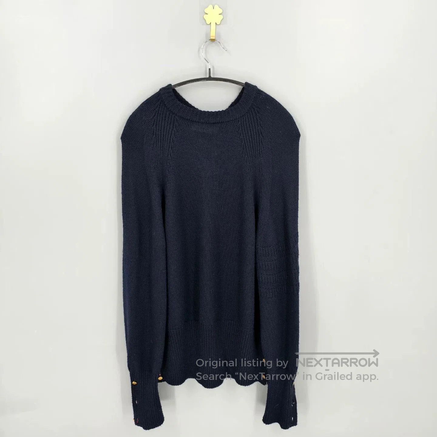 Thom Browne Thom Browne Navy Gold Button Sweater. Size US XS / EU 42 / 0 - 2 Thumbnail